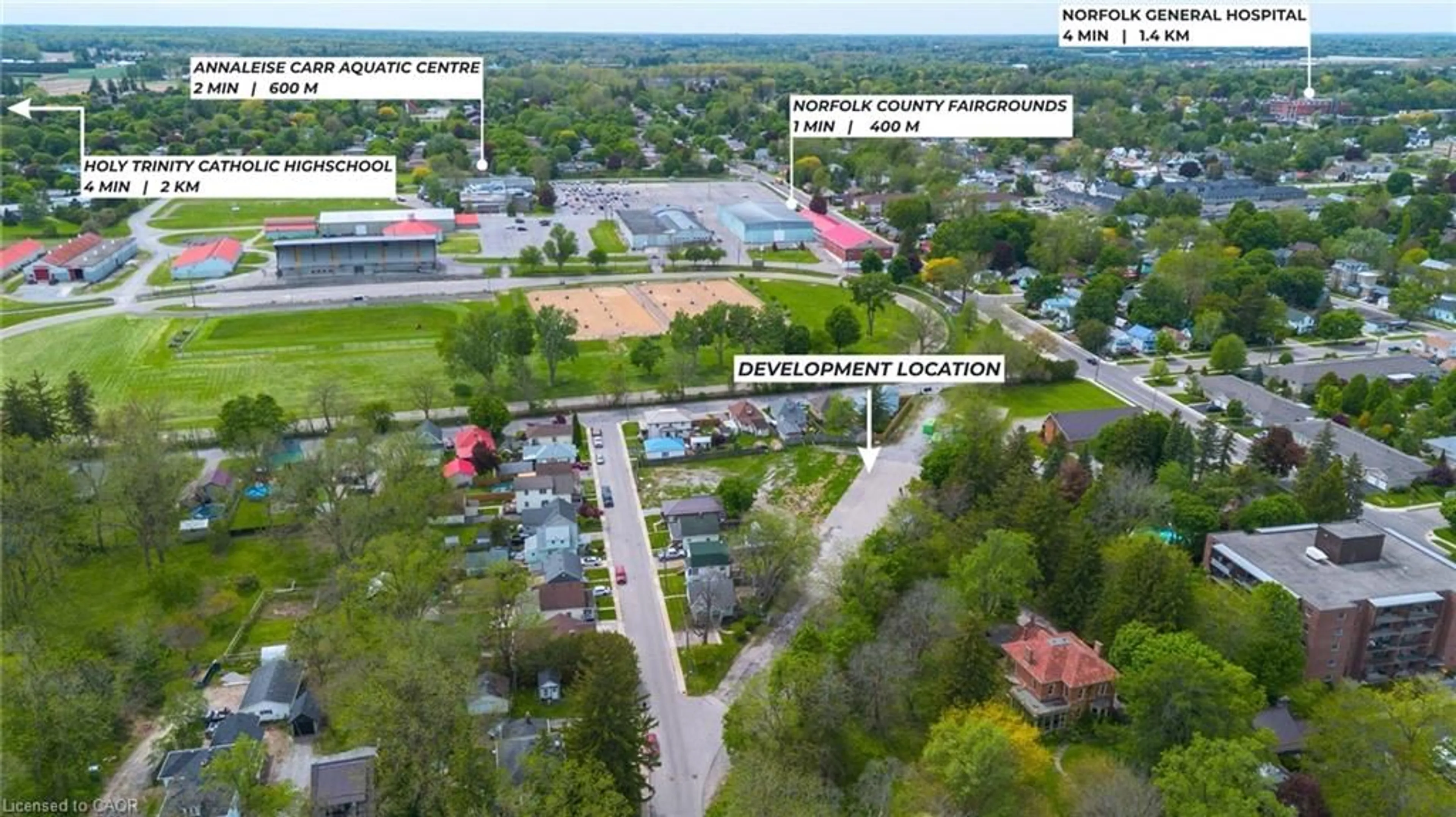 A pic from outside/outdoor area/front of a property/back of a property/a pic from drone, street for 9 James St, Simcoe Ontario N3Y 1E1