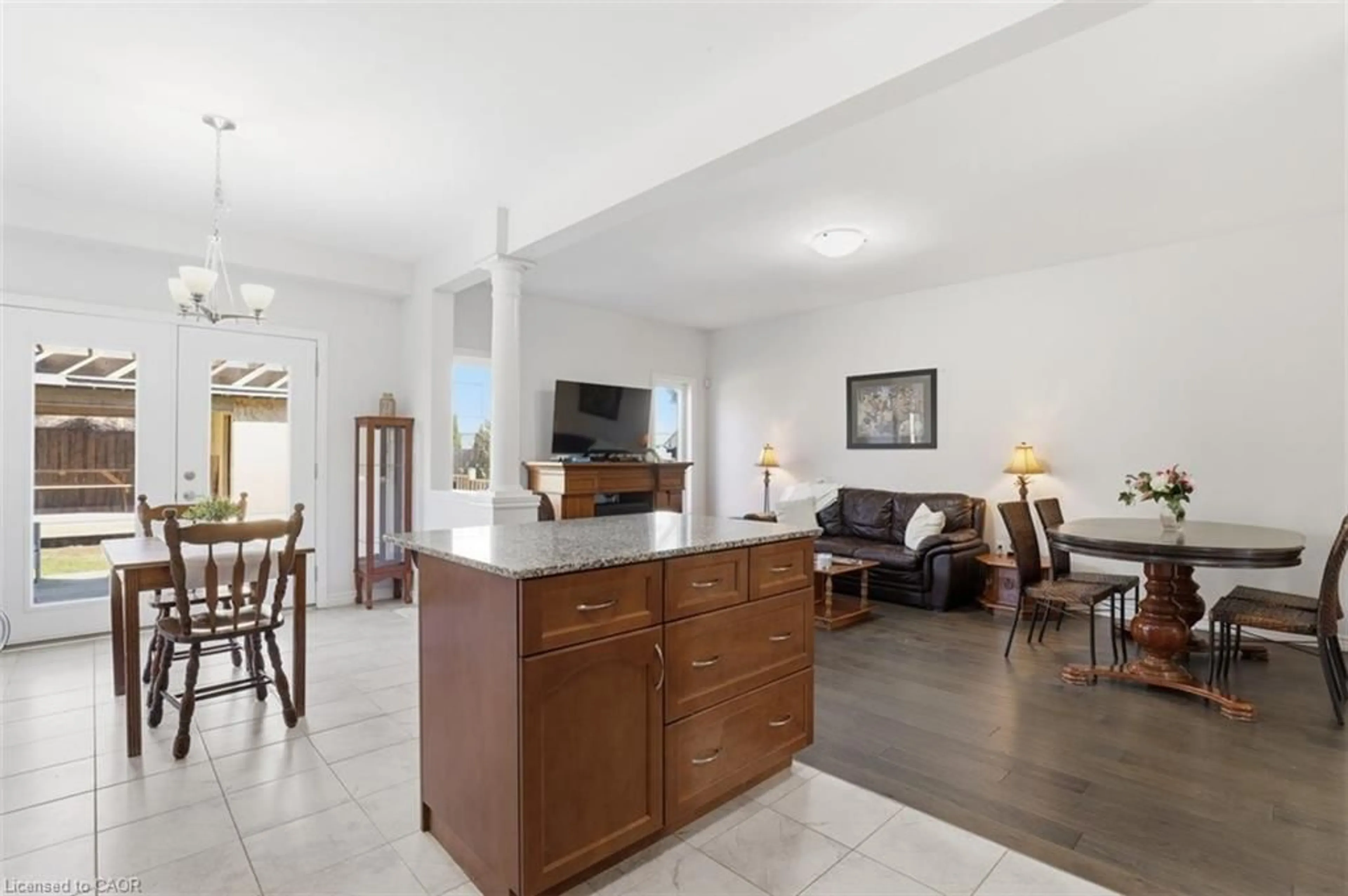 Open concept kitchen, ceramic/tile floor for 18 Vic Chambers Pl, Paris Ontario N3L 0E6