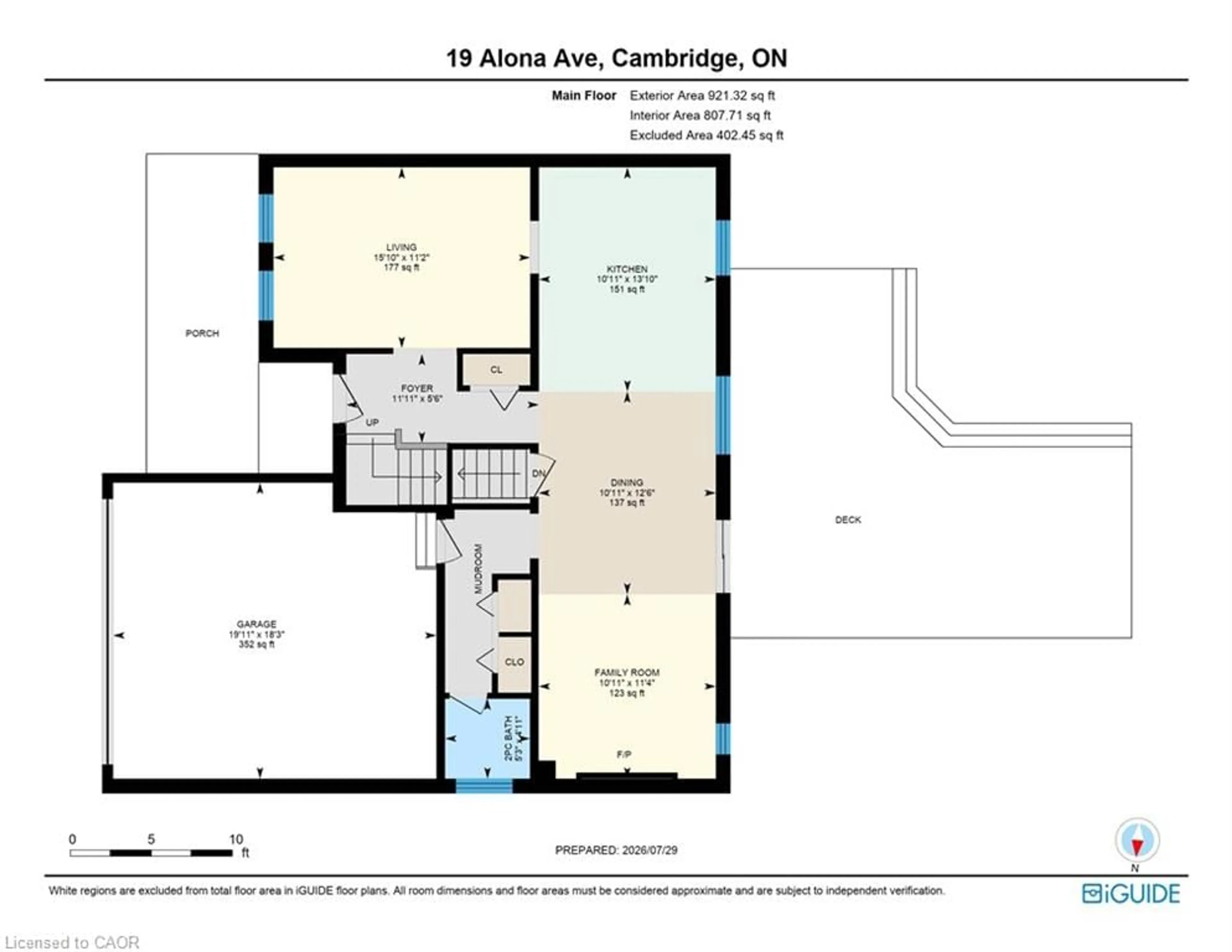 Floor plan for 19 Alona Ave, Cambridge Ontario N3C 3Y5