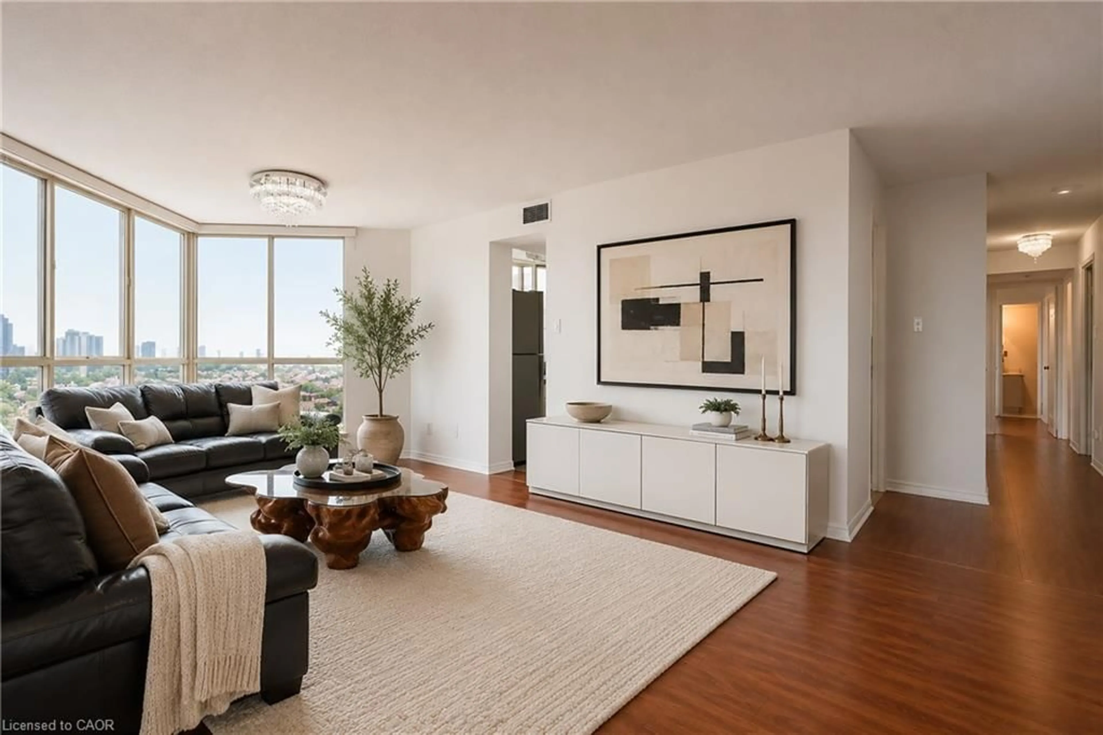 Living room with furniture, unknown for 55 Kingsbridge Garden Cir #909, Mississauga Ontario L5R 1Y1