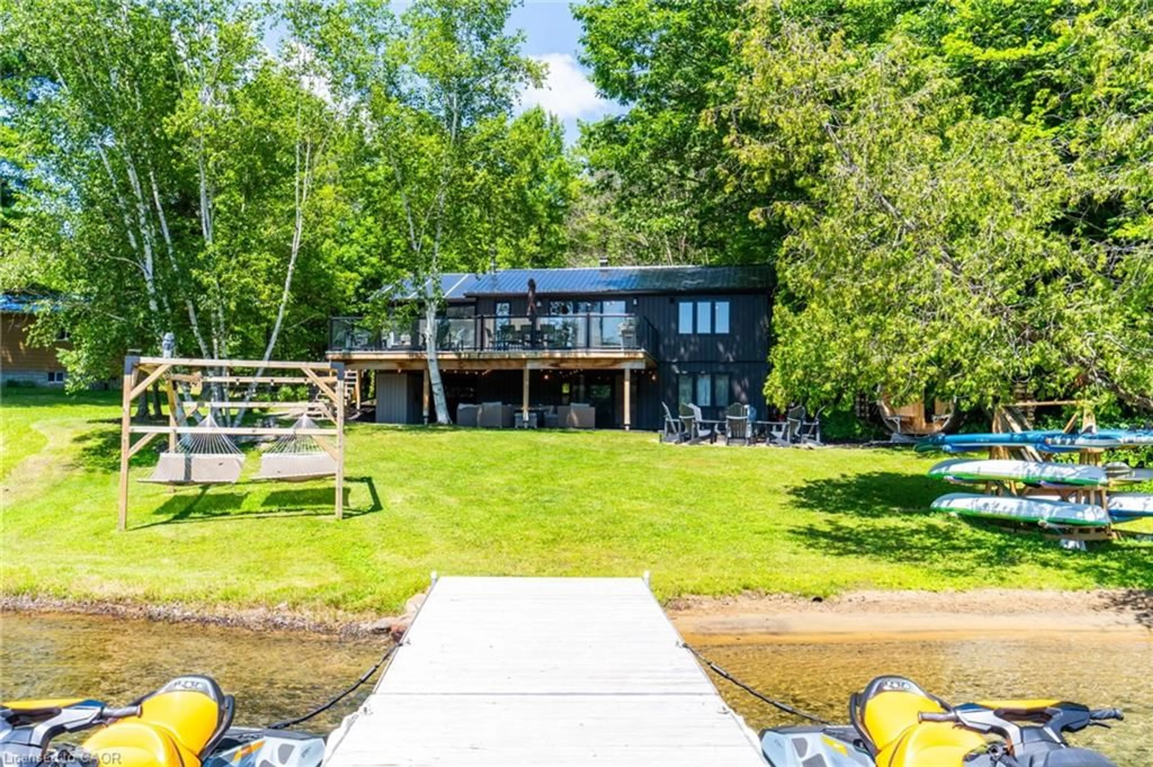 A pic from outside/outdoor area/front of a property/back of a property/a pic from drone, water/lake/river/ocean view for 1558 Fish Hatchery Rd #10, Muskoka Lakes Ontario P0B 1M0