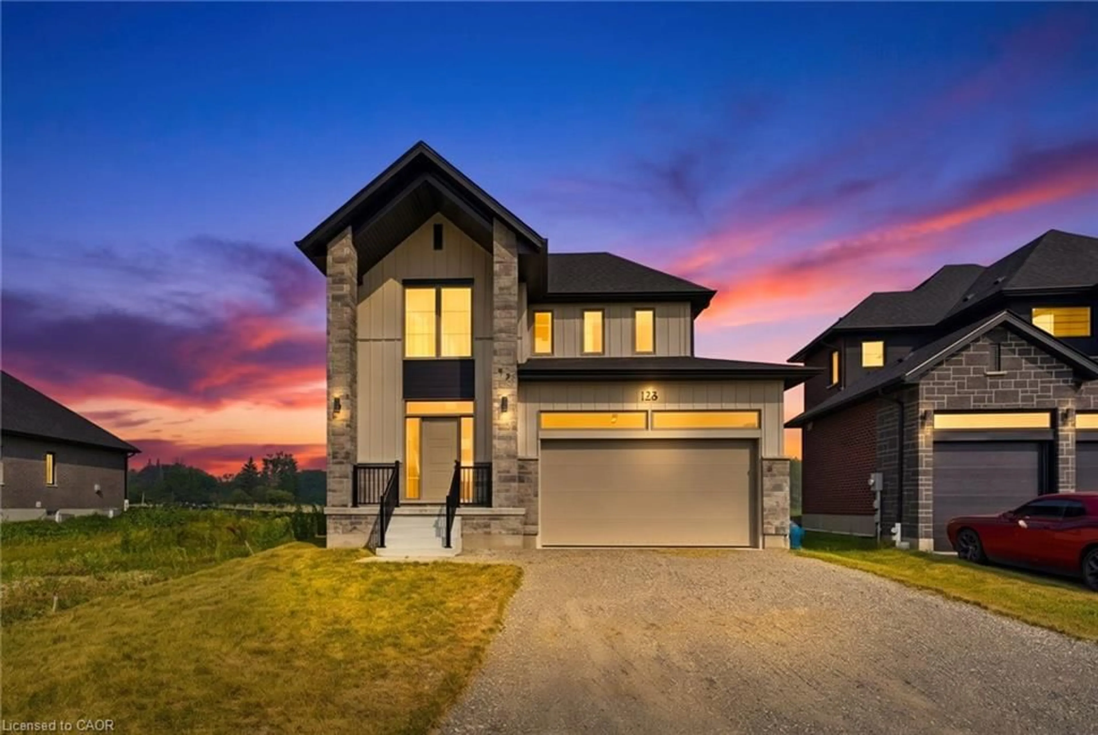 Home with brick exterior material, street for 128 Dempsey Dr, Stratford Ontario N5A 0K5