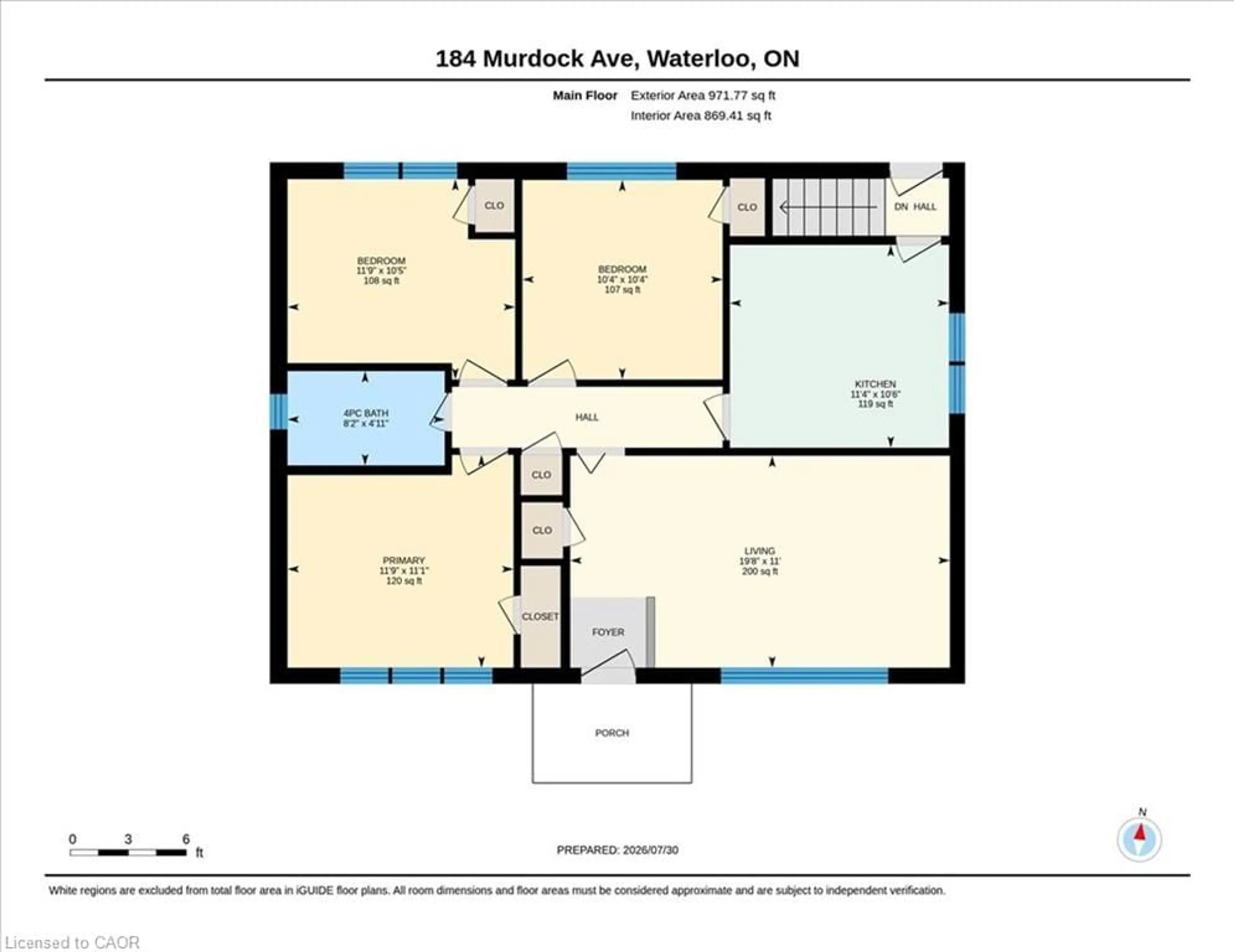 Floor plan for 184 Murdock Ave, Waterloo Ontario N2J 2M5
