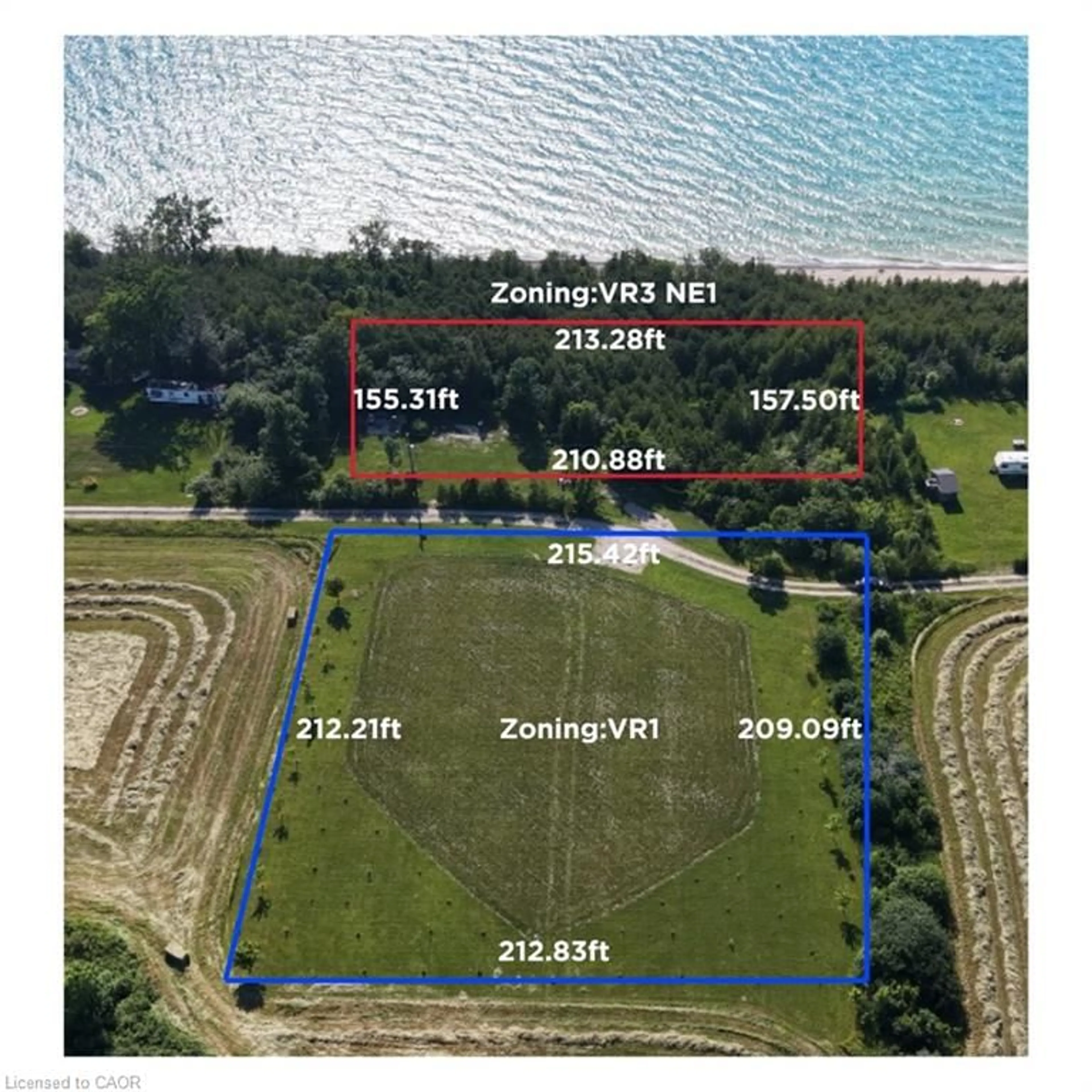 A pic from outside/outdoor area/front of a property/back of a property/a pic from drone, water/lake/river/ocean view for 49 Huron St, Port Albert Ontario N7A 3X9