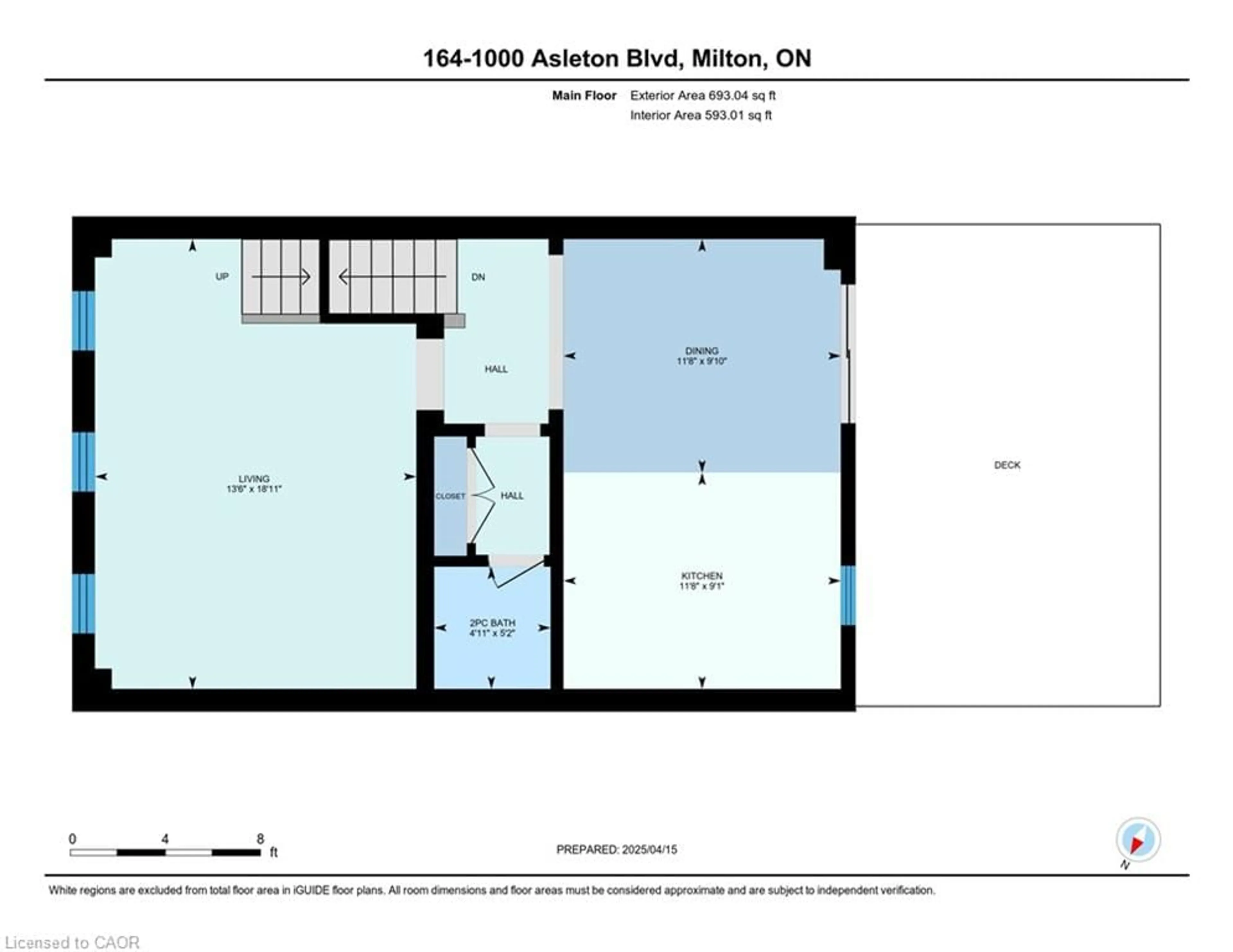 Floor plan for 1000 Asleton Blvd #164, Milton Ontario L9T 9L3