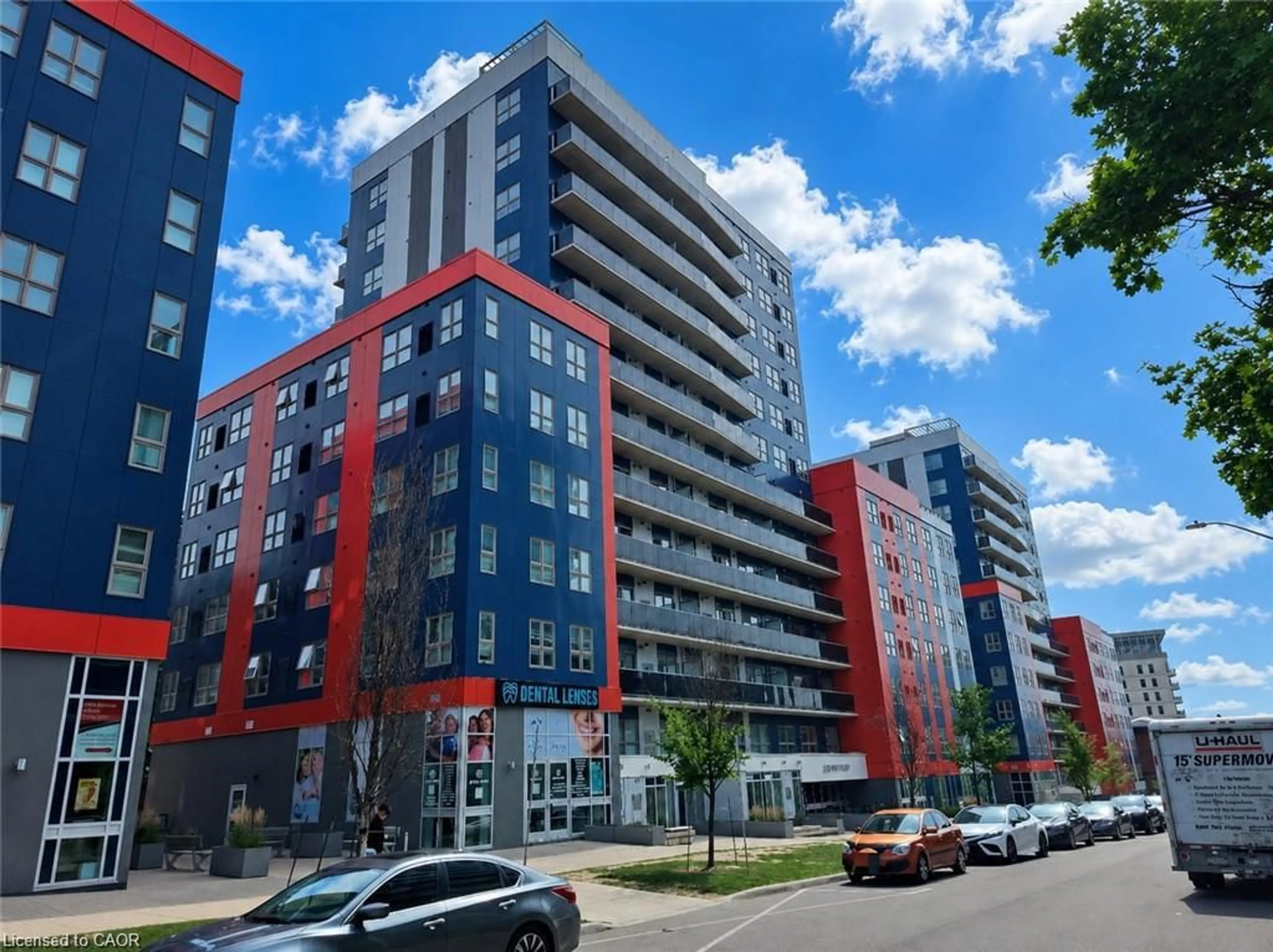 A pic from outside/outdoor area/front of a property/back of a property/a pic from drone, street for 258B Sunview St #255, Waterloo Ontario N2L 3V9