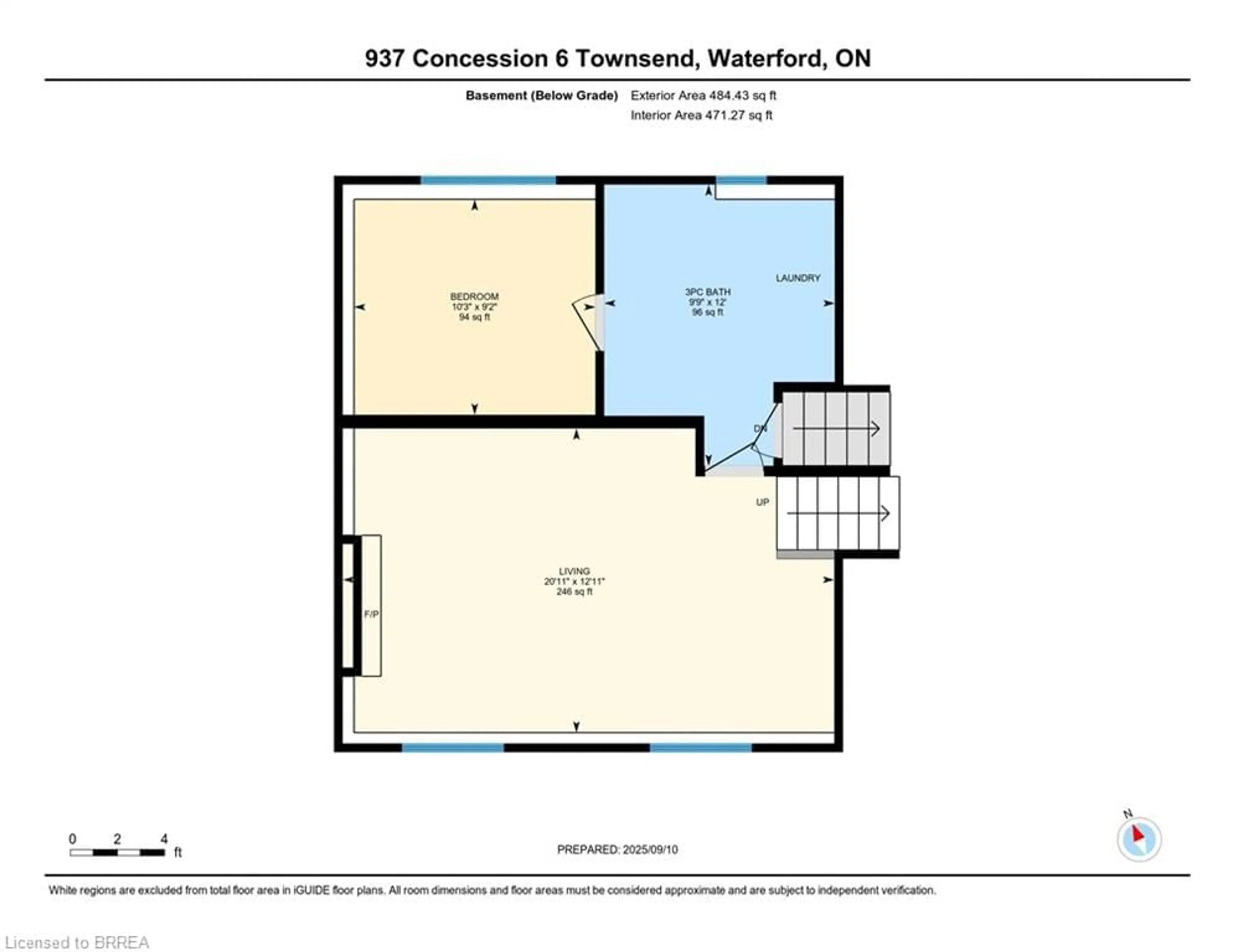 Floor plan for 937 Concession 6 Townsend, Waterford Ontario N0E 1Y0