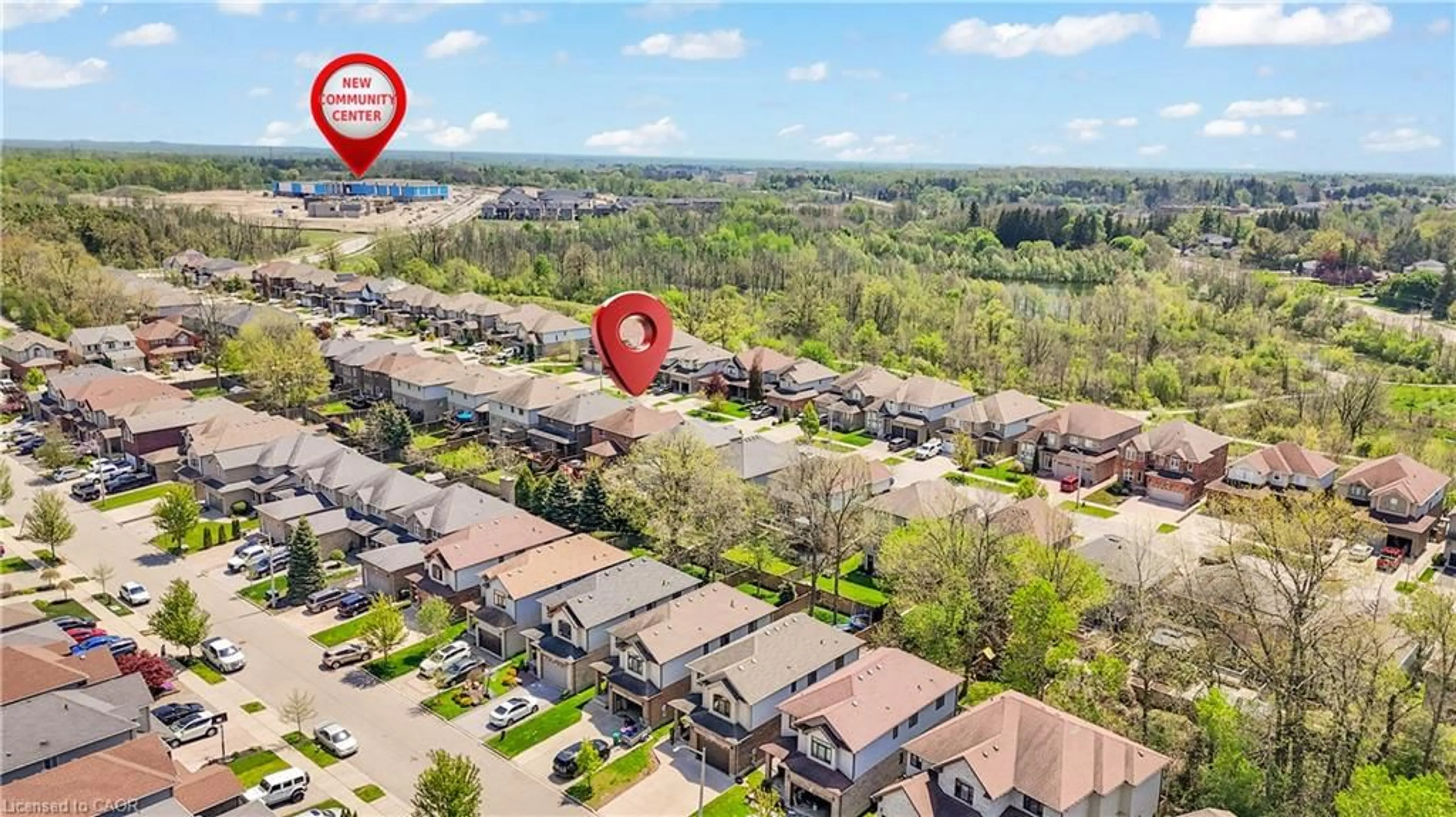 A pic from outside/outdoor area/front of a property/back of a property/a pic from drone, unknown for 73 Fitzgerald Dr, Cambridge Ontario N1T 2C6