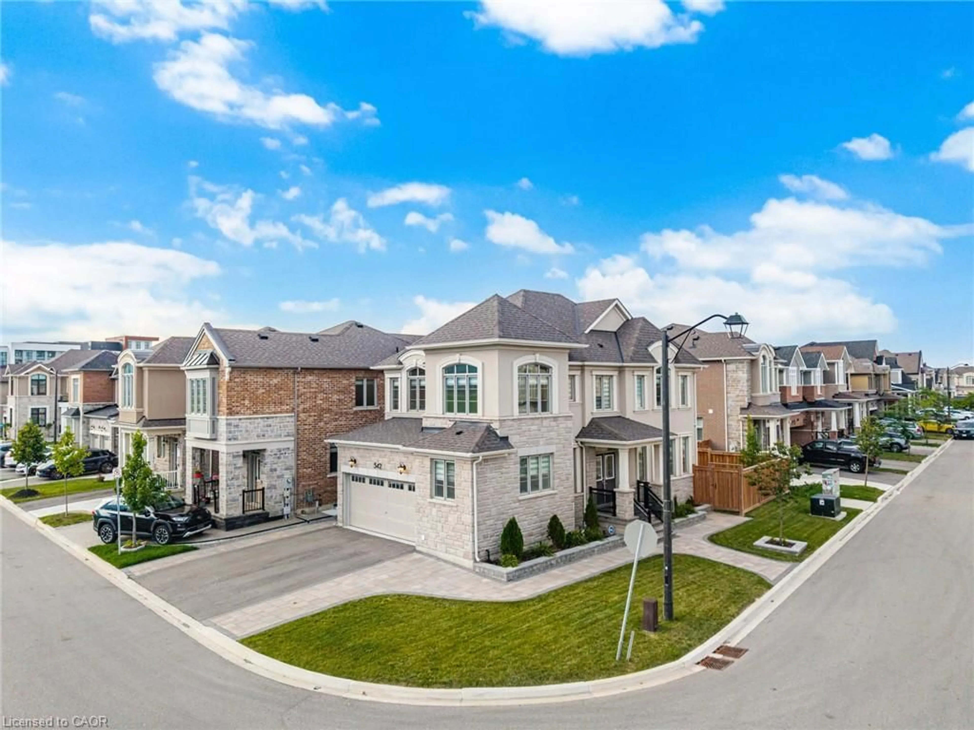 A pic from outside/outdoor area/front of a property/back of a property/a pic from drone, street for 542 Boyd Lane, Milton Ontario L9E 1W6