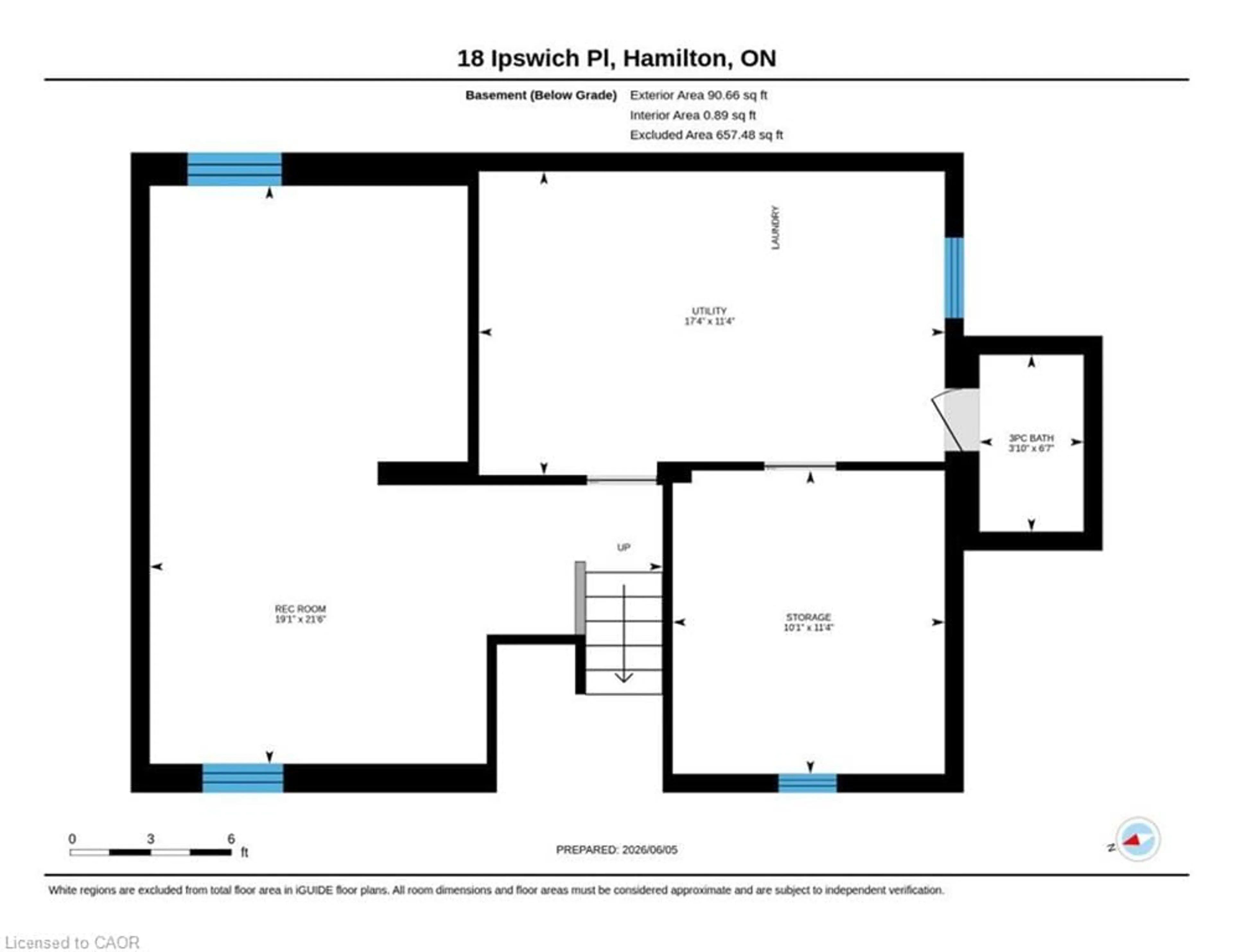 Floor plan for 18 Ipswich Pl, Hamilton Ontario L8K 3E7