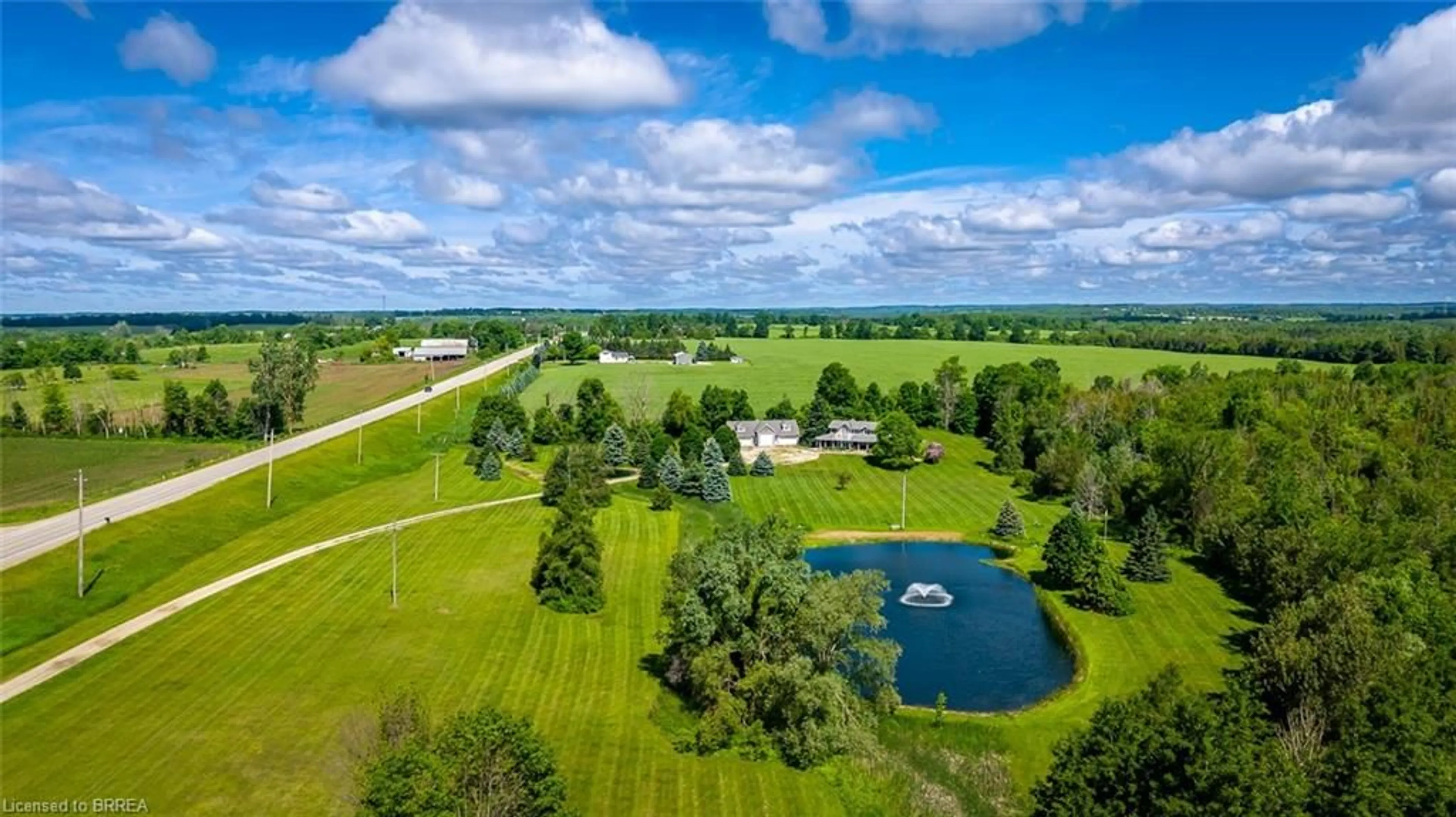 A pic from outside/outdoor area/front of a property/back of a property/a pic from drone, water/lake/river/ocean view for 5169 Wellington Rd 125 Rd, Erin Ontario L7J 2L8