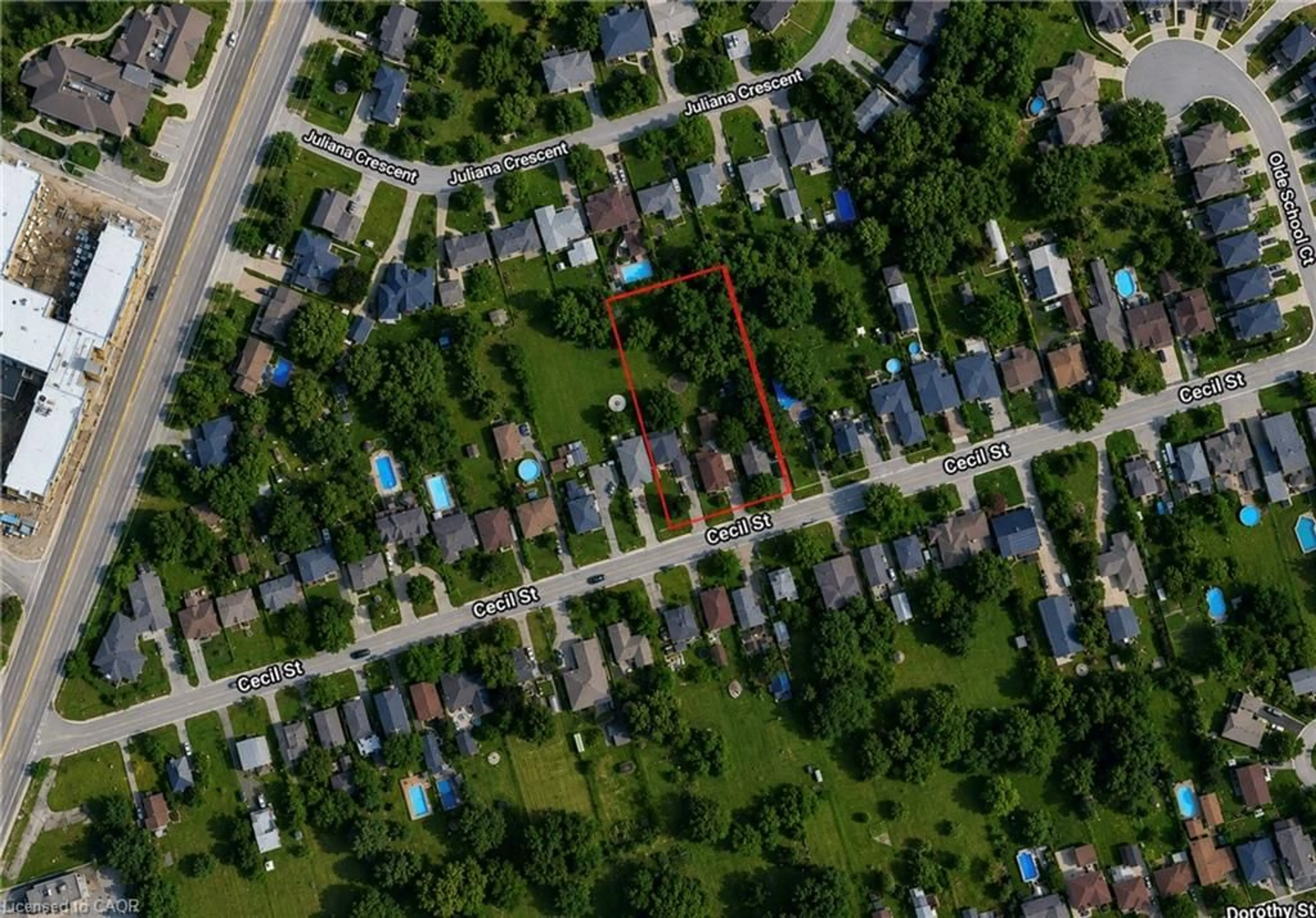 Picture of a map for 33 Cecil St, St. Catharines Ontario L2N 4B3