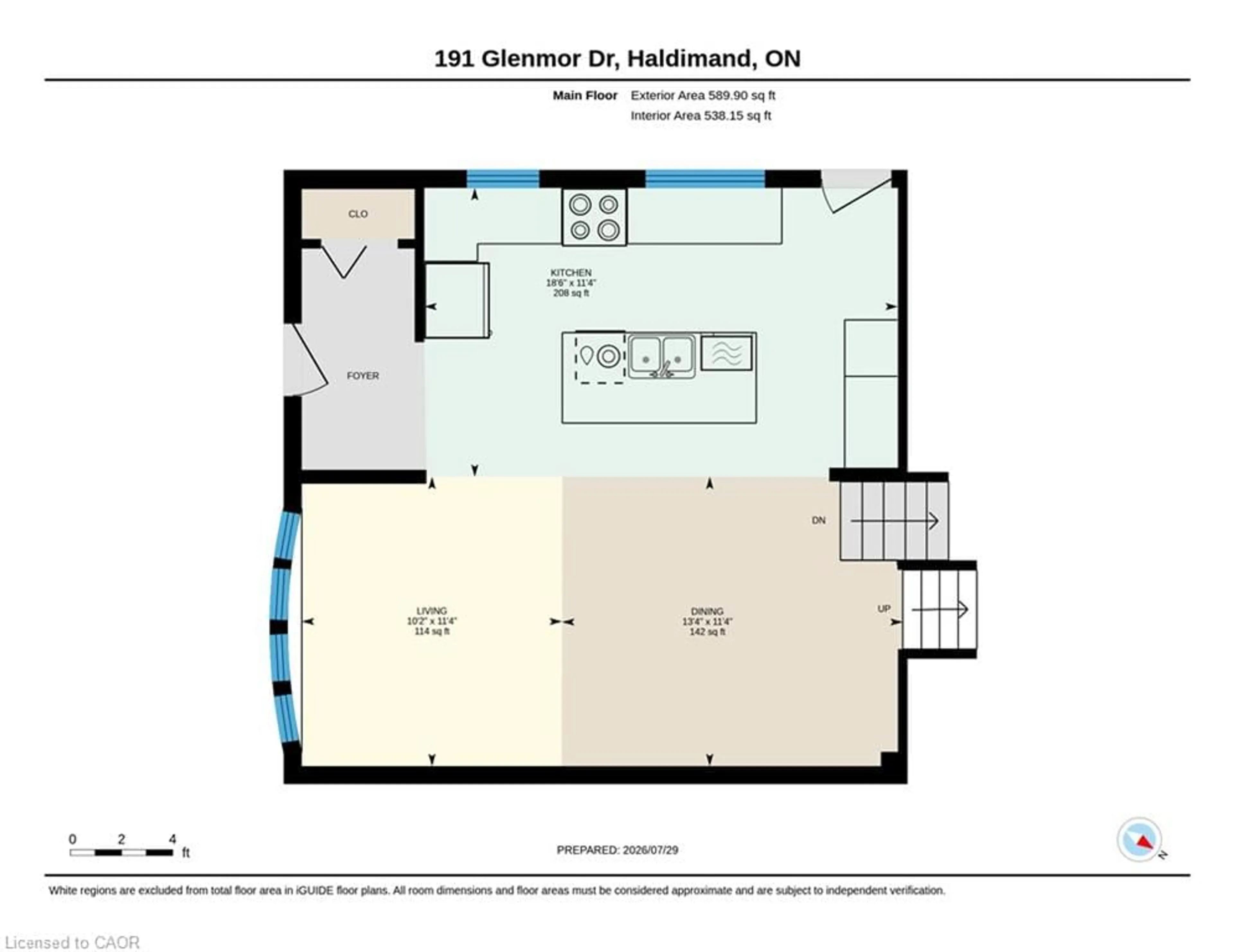 Floor plan for 191 Glenmor Dr, Caledonia Ontario N3W 1K3
