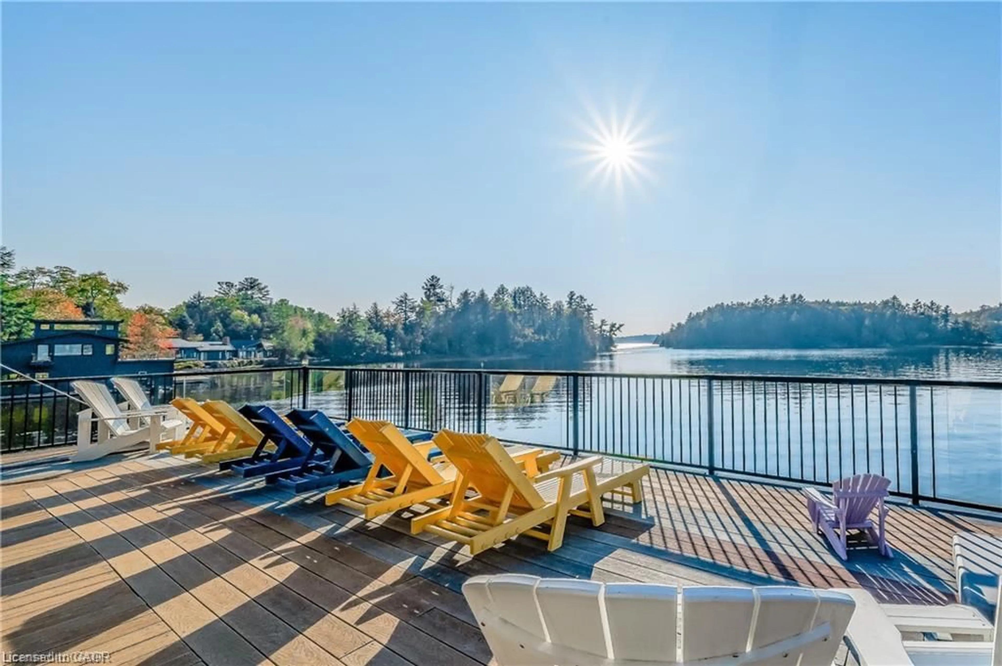 Patio, water/lake/river/ocean view for 1347 Rosseau Rd #10, Utterson Ontario P0B 1M0