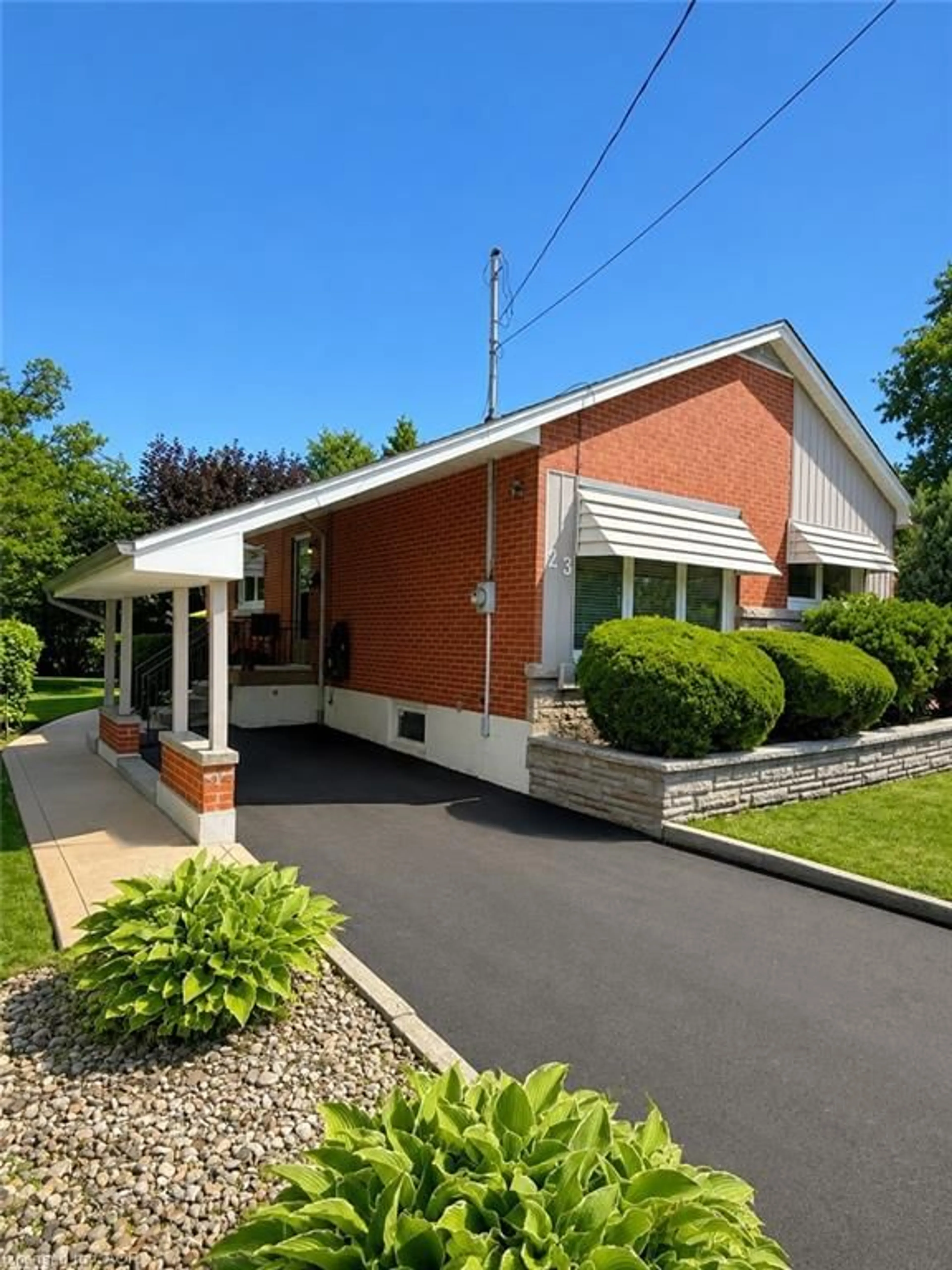 Home with brick exterior material, street for 23 Percy Crt, Hamilton Ontario L8T 1W7