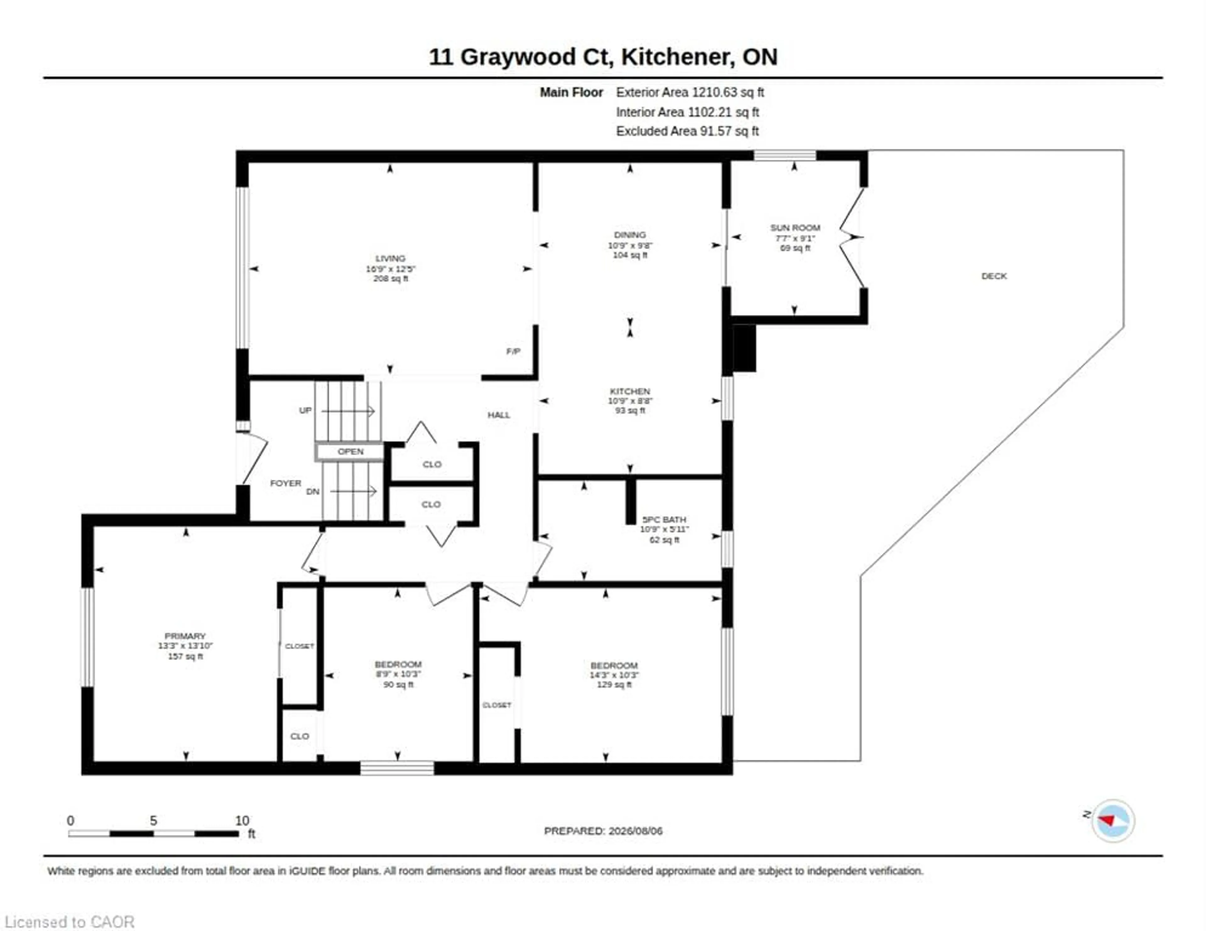 Floor plan for 11 Graywood Crt, Kitchener Ontario N2E 1W2