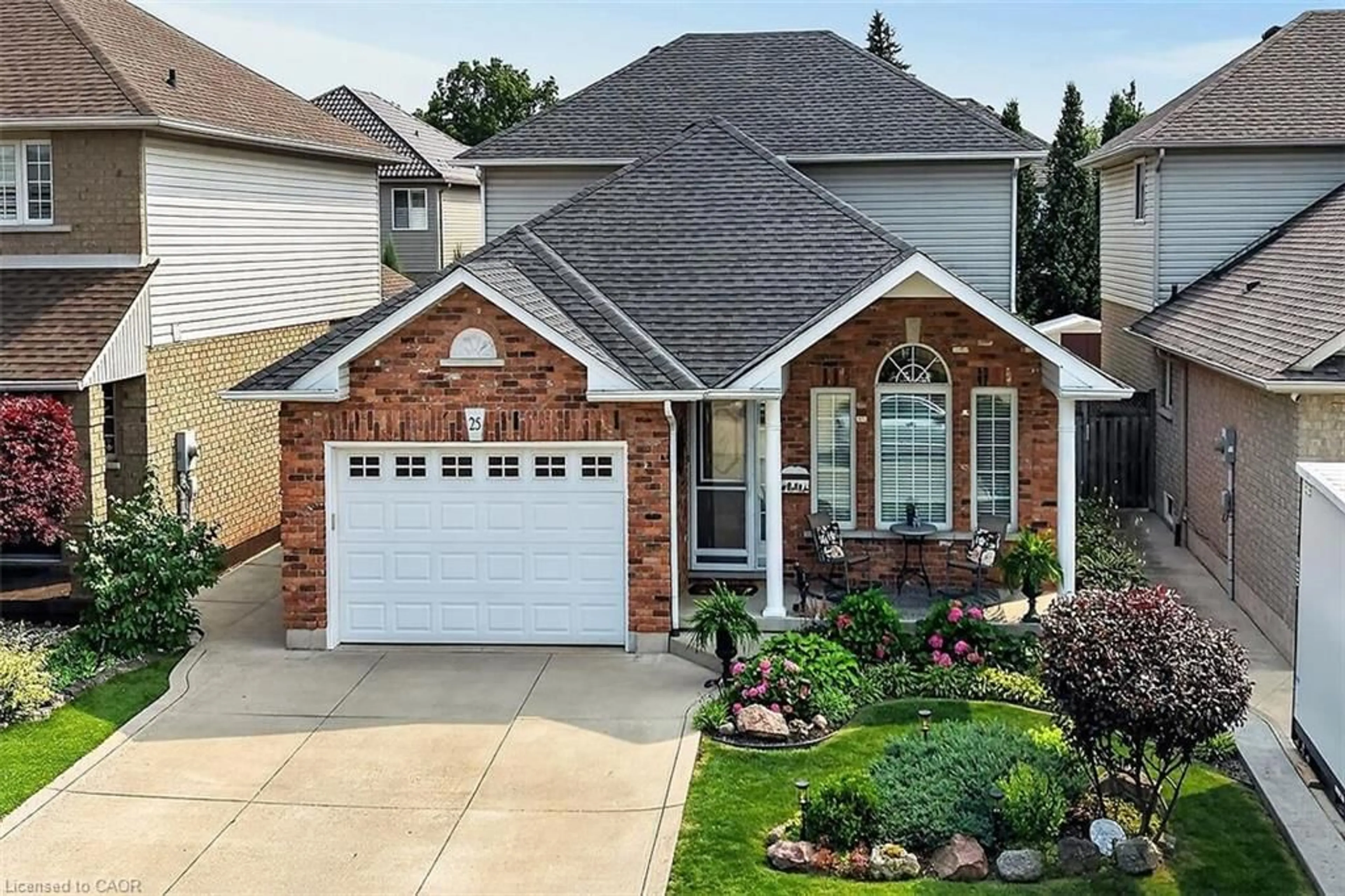 Home with brick exterior material, street for 25 Eric Burke Crt, Hamilton Ontario L9A 5J6