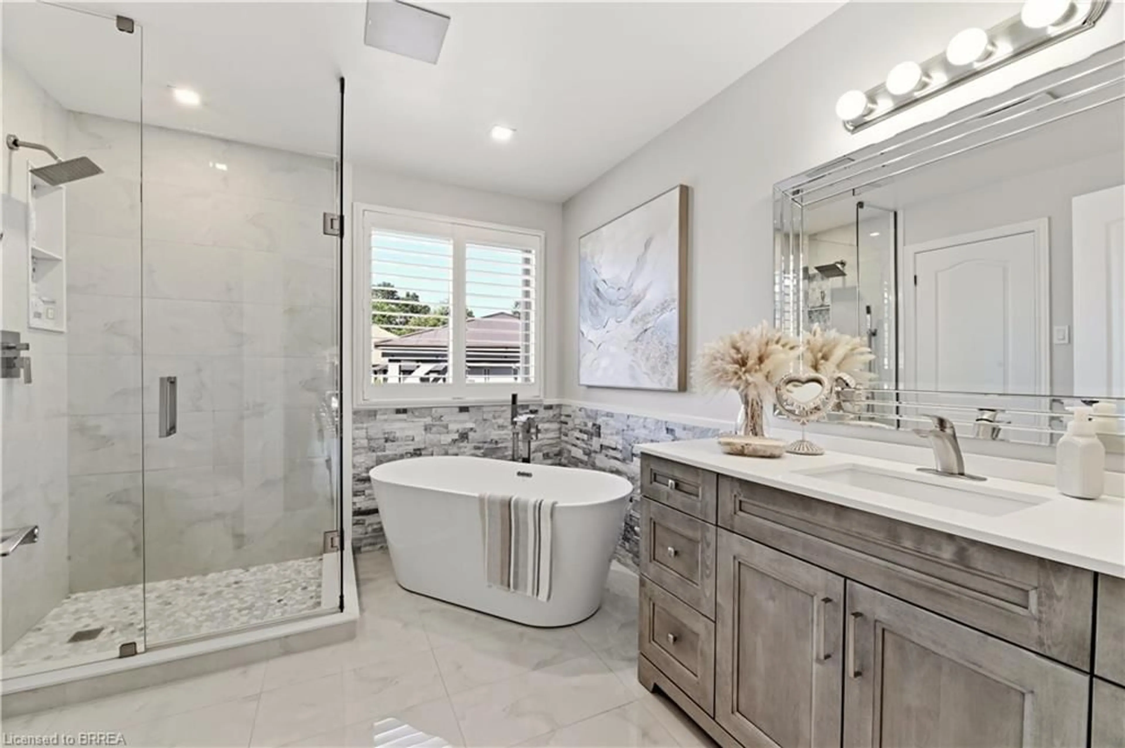 Contemporary bathroom, ceramic/tile floor for 47 Deerpark Ave, Brantford Ontario N3R 8B1