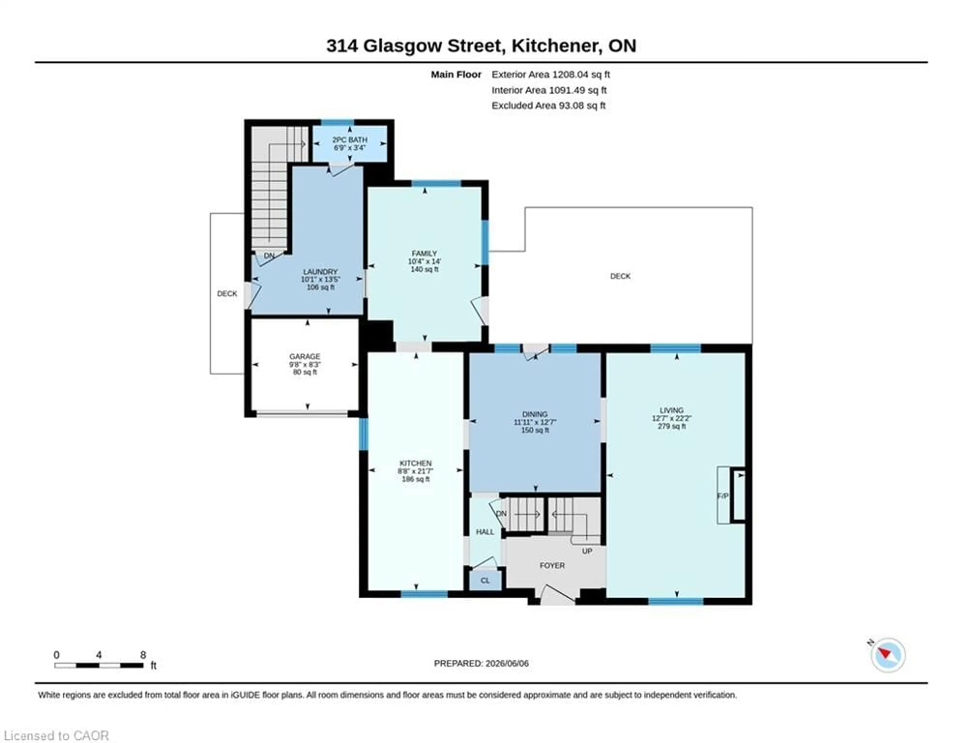 Floor plan for 314 Glasgow St, Kitchener Ontario N2M 2M8