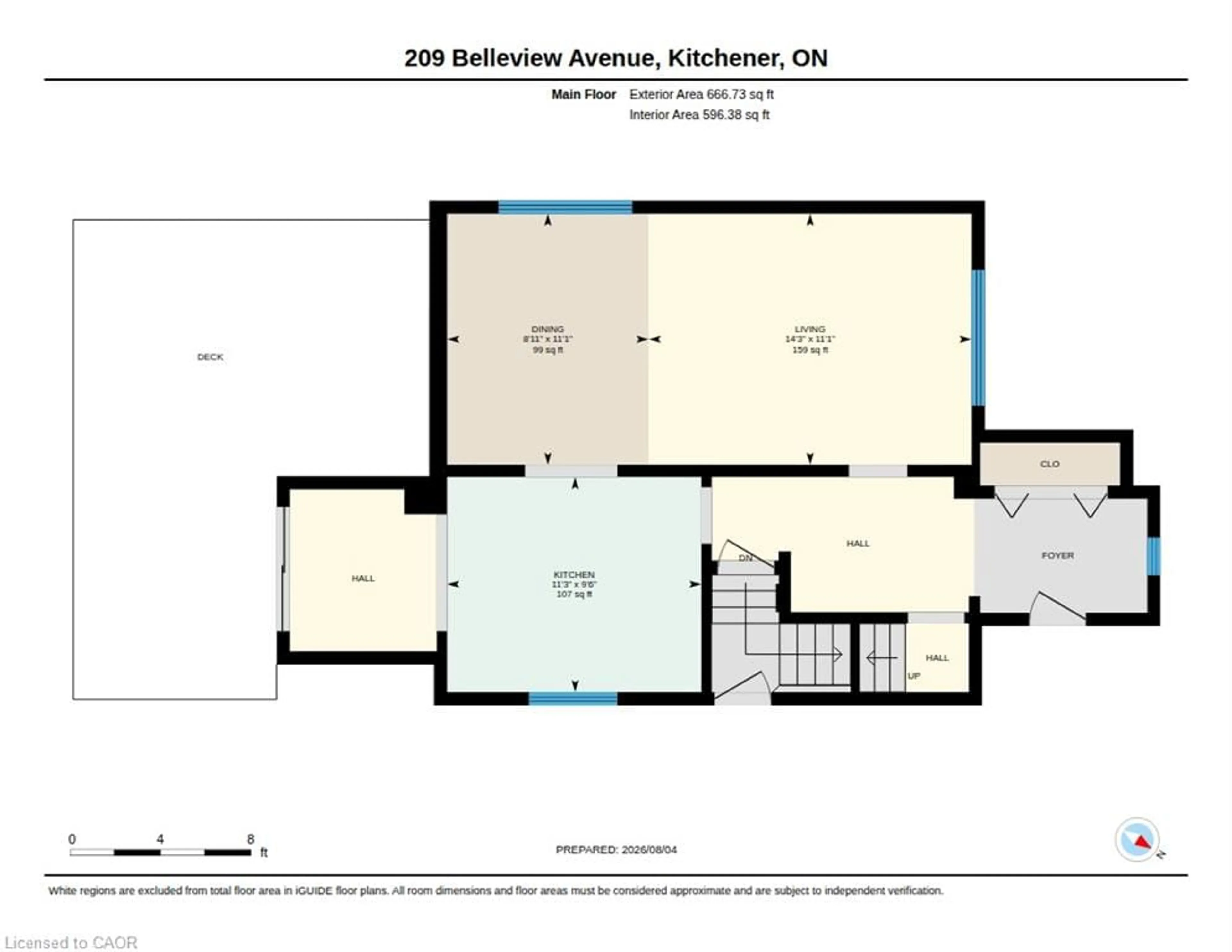 Floor plan for 209 Belleview Ave, Kitchener Ontario N2B 1G6