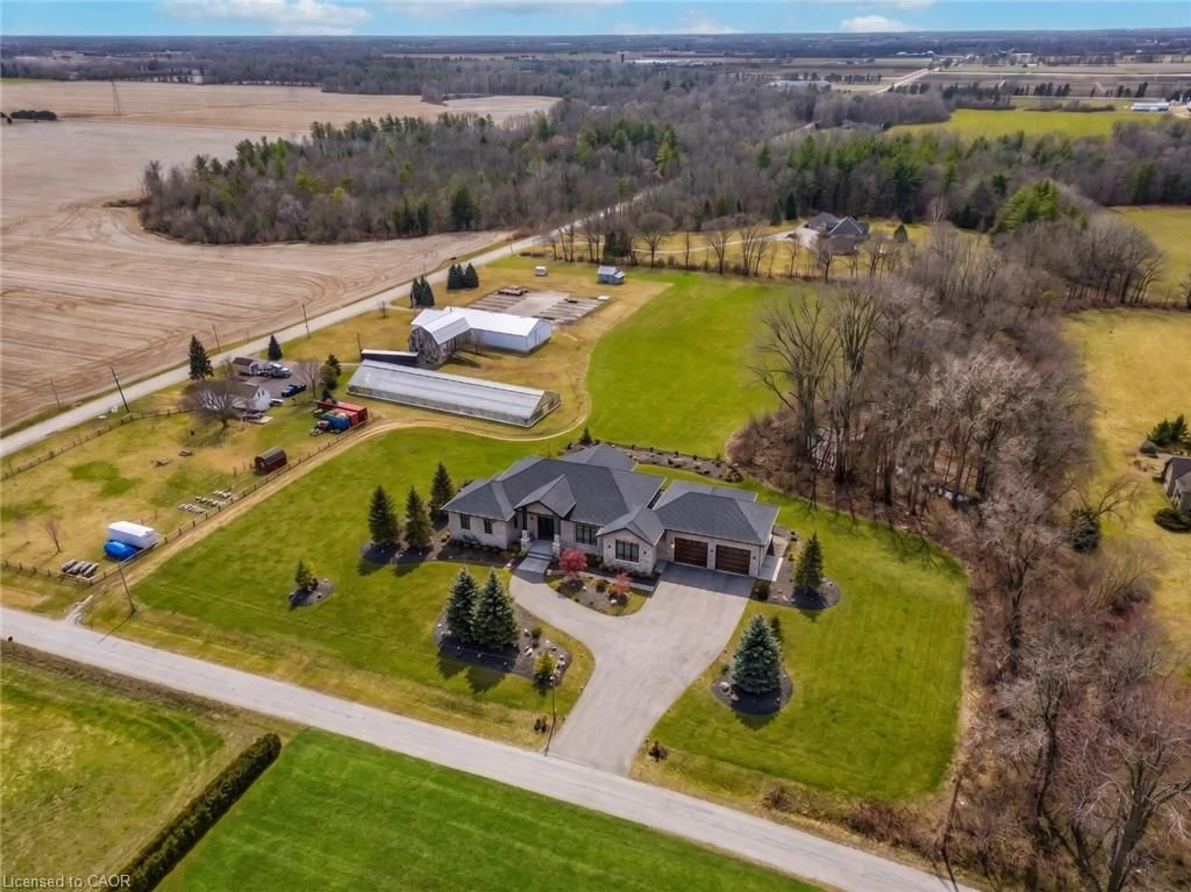 A pic from outside/outdoor area/front of a property/back of a property/a pic from drone, water/lake/river/ocean view for 1135 Norfolk Cty Rd 19 W, Vanessa Ontario N0E 1V0
