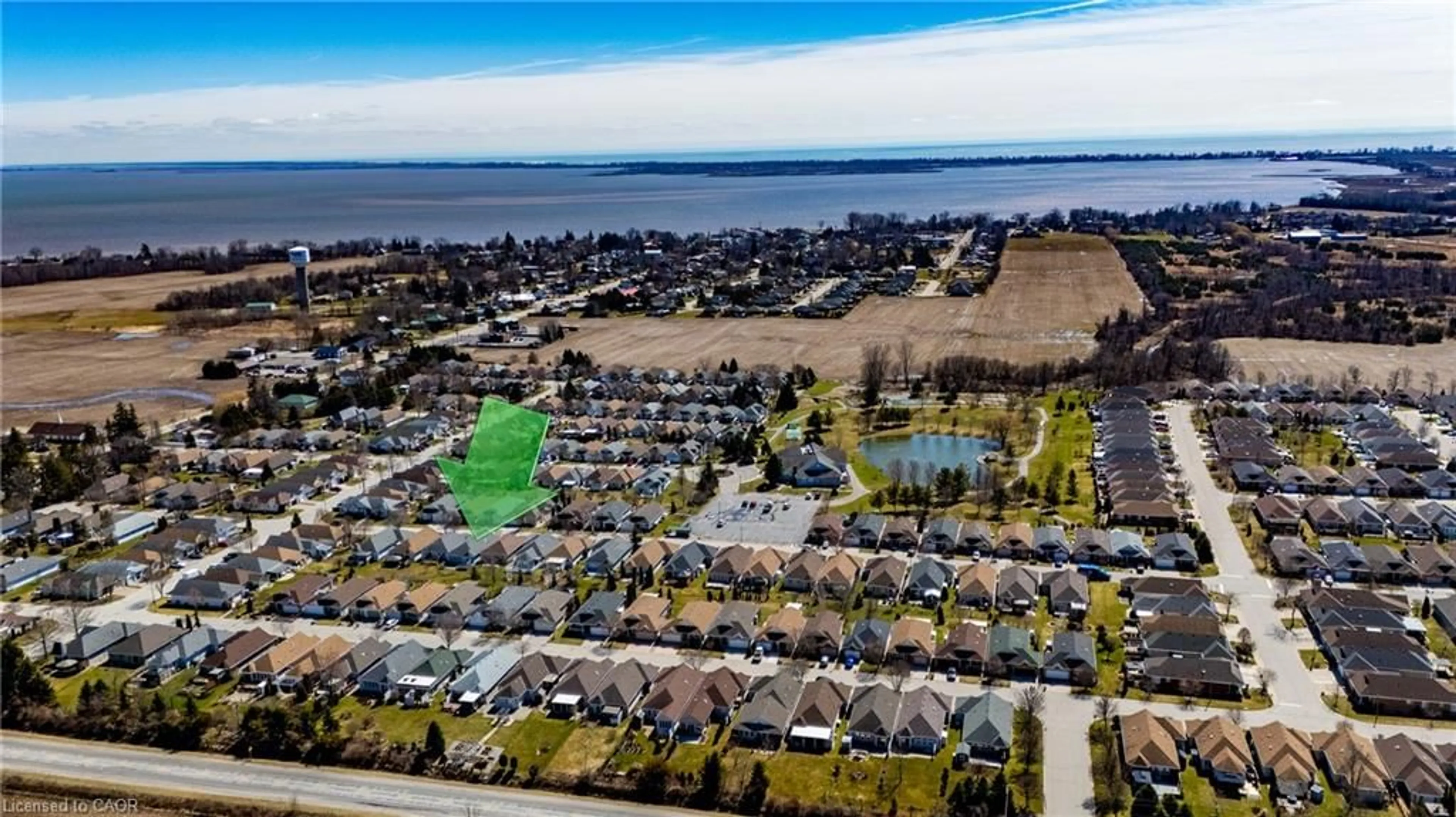 A pic from outside/outdoor area/front of a property/back of a property/a pic from drone, water/lake/river/ocean view for 18 Carolina Way, Port Rowan Ontario N0E 1M0