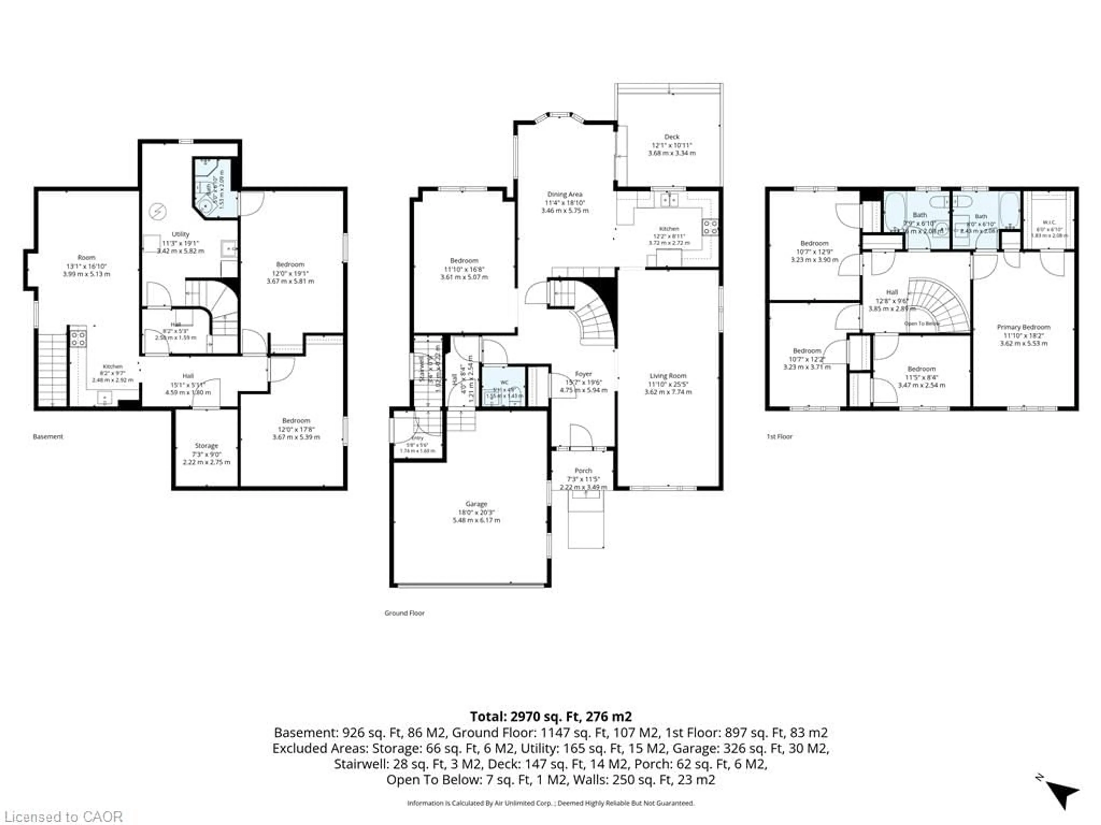 Floor plan for 39 Camrose Dr, Keswick Ontario L4P 3L6