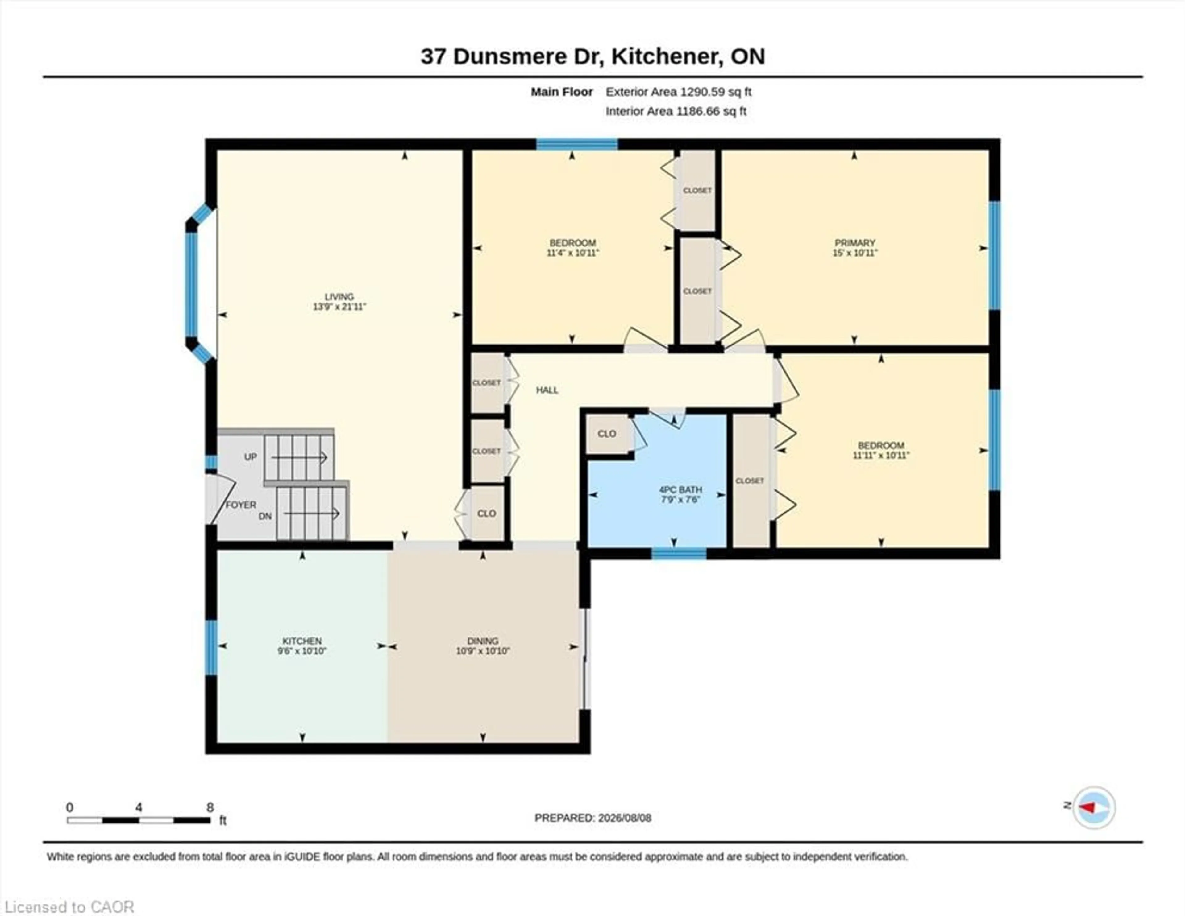 Floor plan for 37 Dunsmere Dr, Kitchener Ontario N2E 1V5