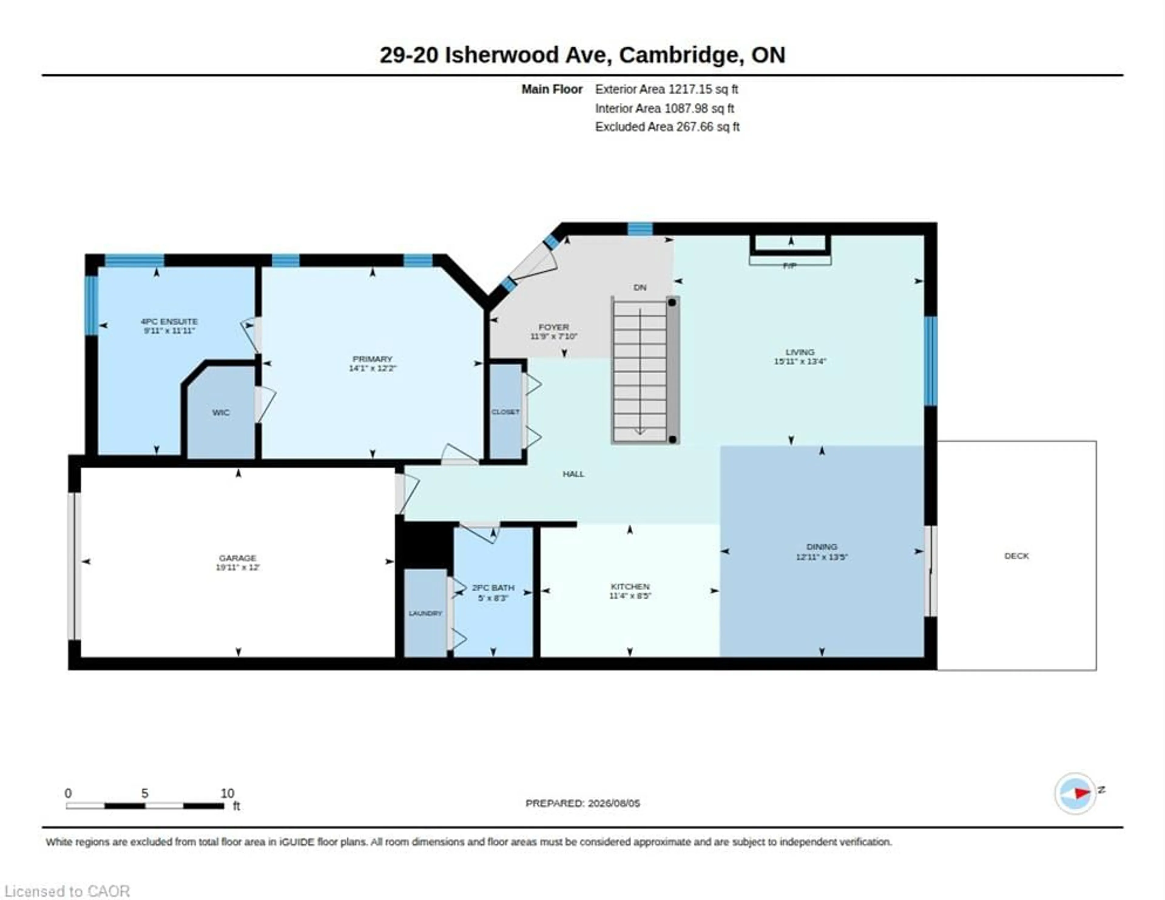 Floor plan for 20 Isherwood Ave #29, Cambridge Ontario N1R 8P9