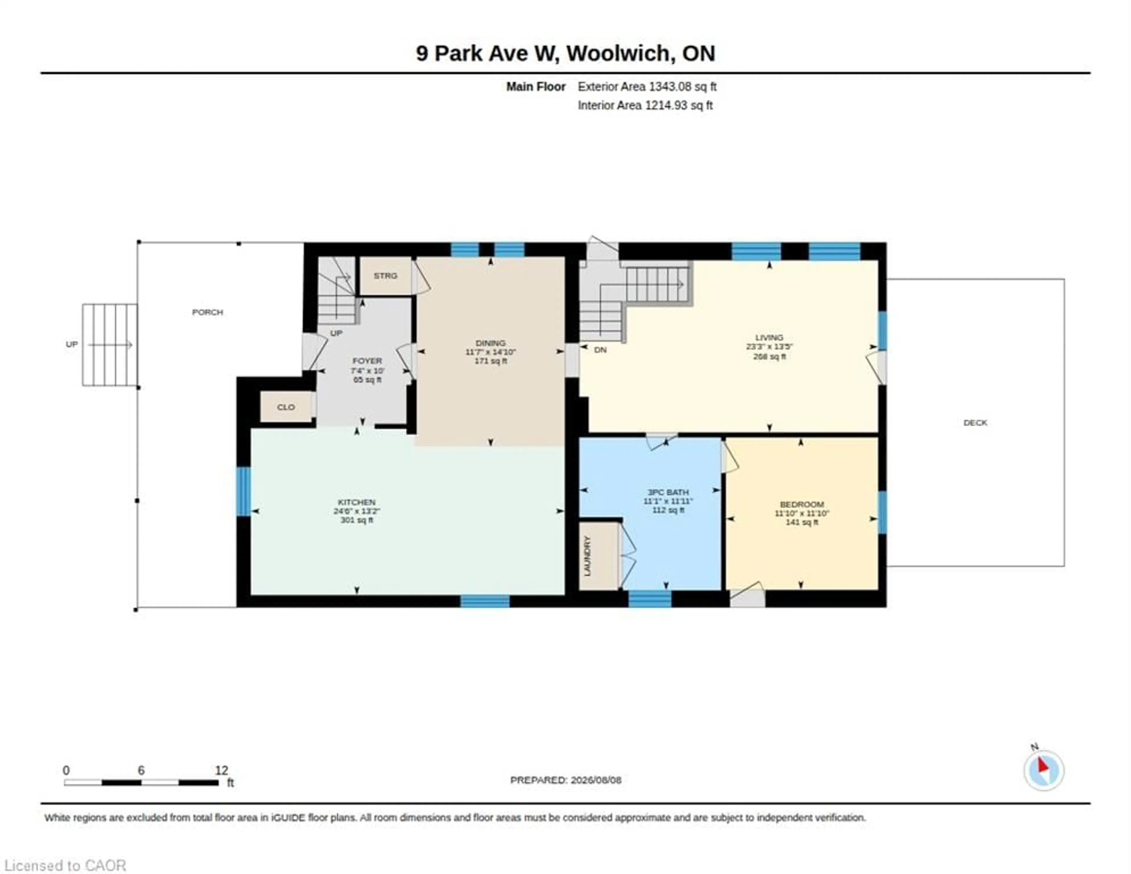 Floor plan for 9 Park Ave, Elmira Ontario N3B 1K9