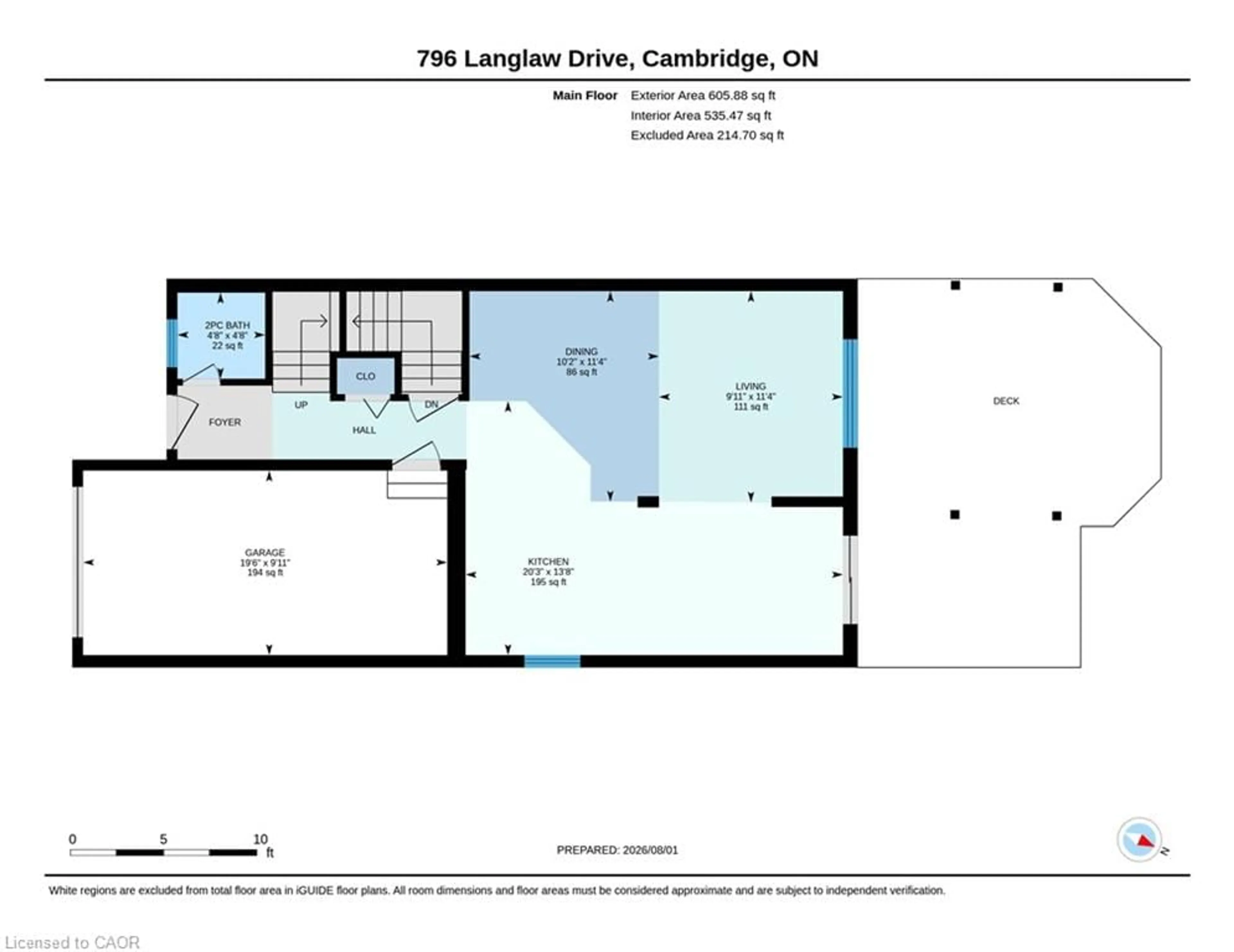 Floor plan for 496 Langlaw Dr, Cambridge Ontario N1P 1H8