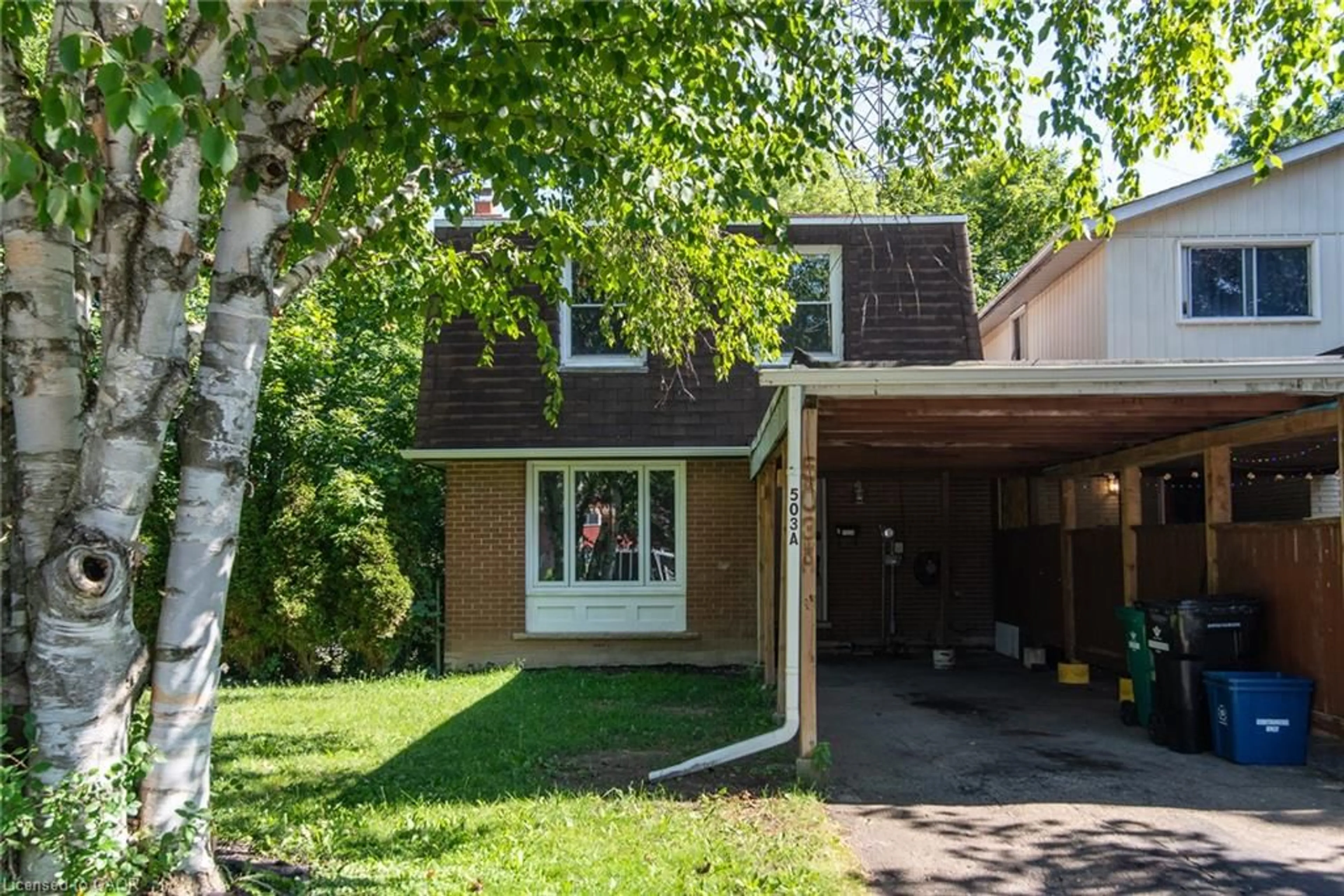 Home with brick exterior material, street for 503 Lonelm Crt #A, Waterloo Ontario N2L 5C9