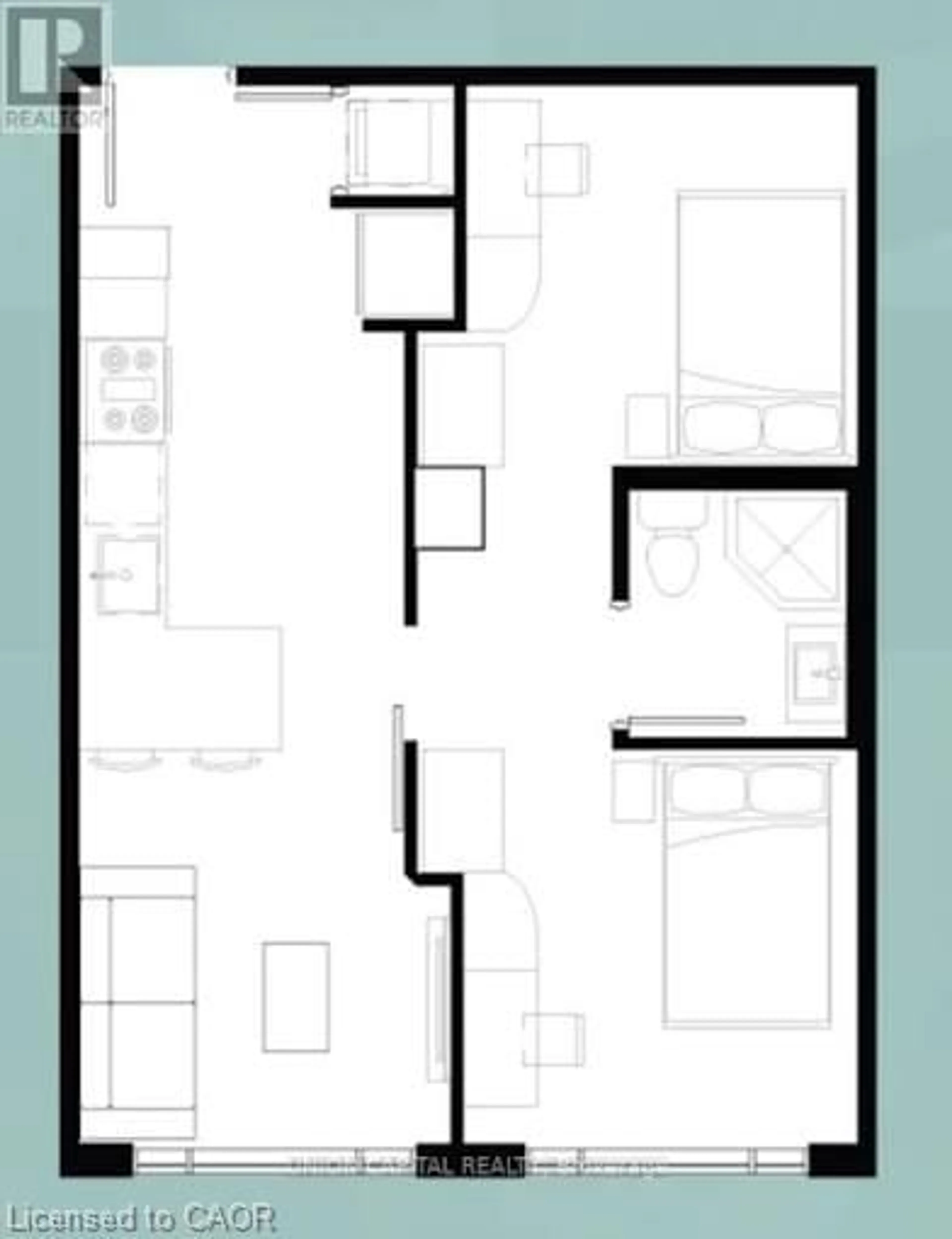 Floor plan for 330 Phillip St ##N303, Waterloo Ontario N2L 3W9