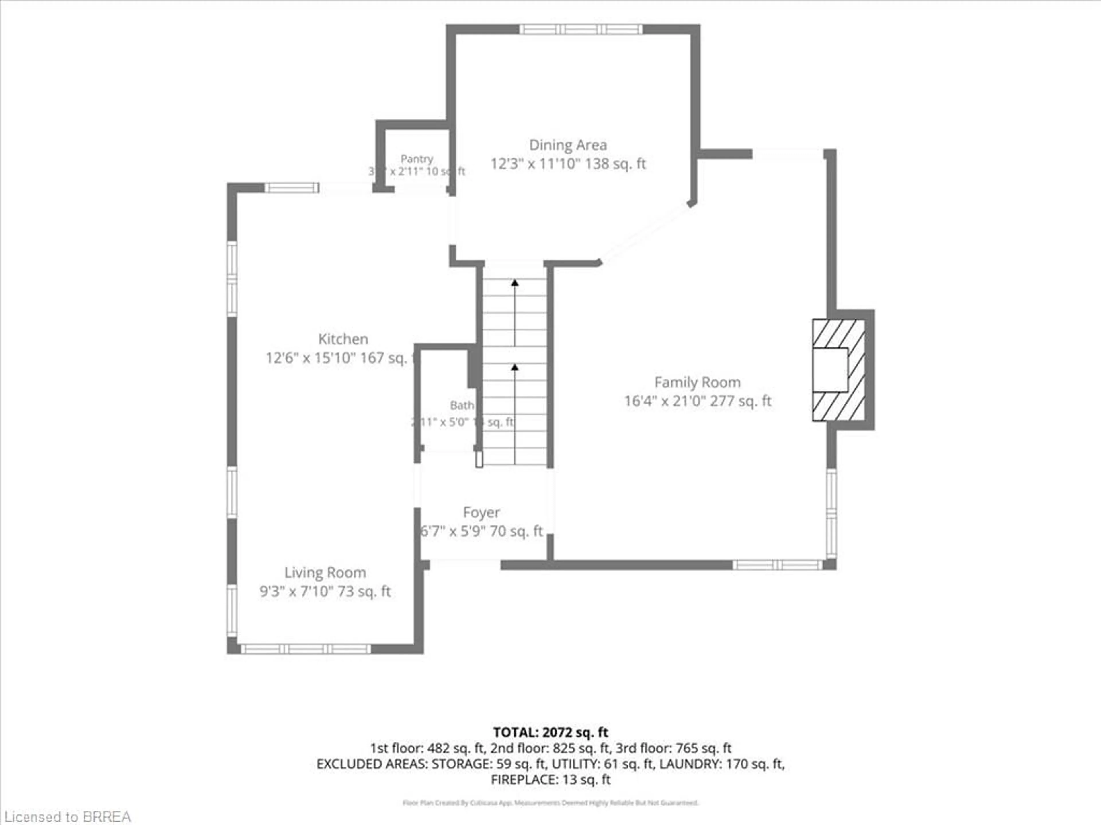 Floor plan for 250 Dufferin Ave, Brantford Ontario N3T 4R9
