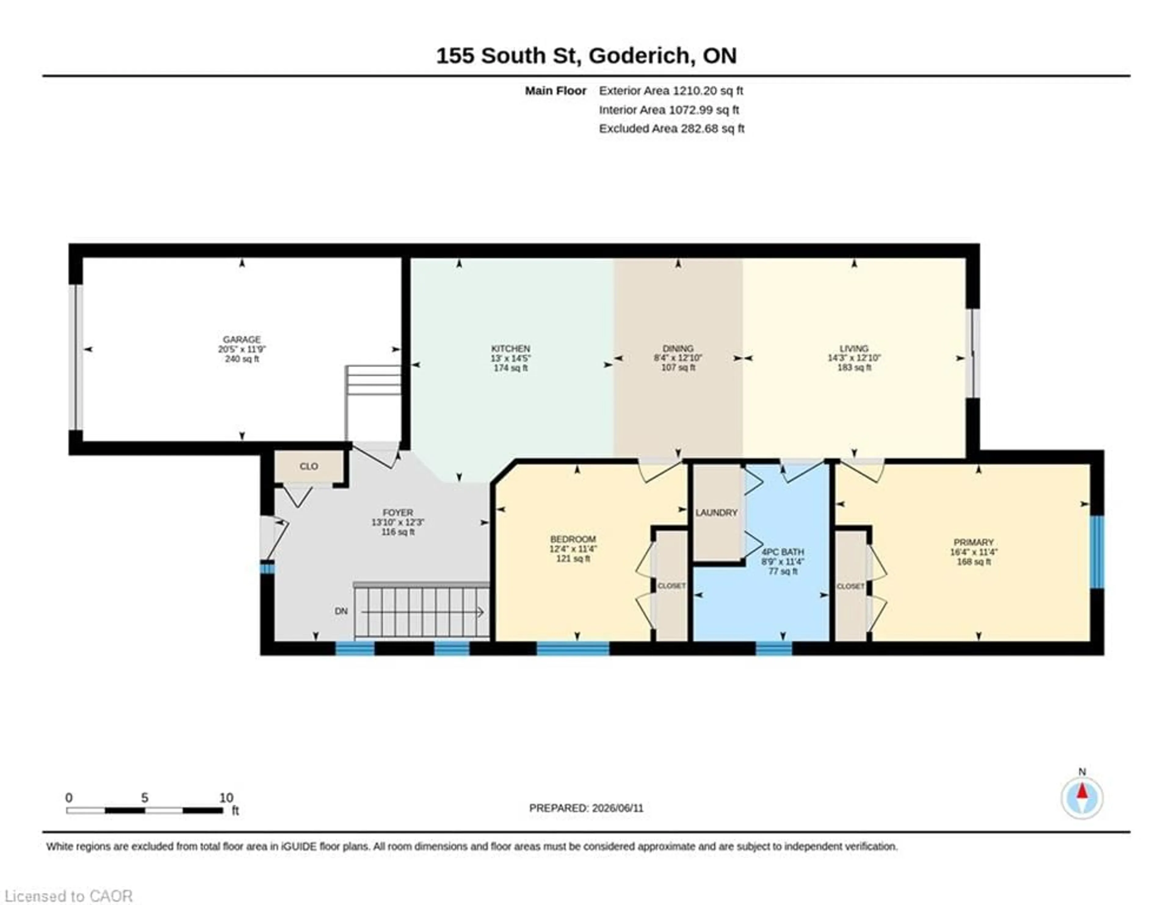 Floor plan for 155 South St, Goderich Ontario N7A 3L9