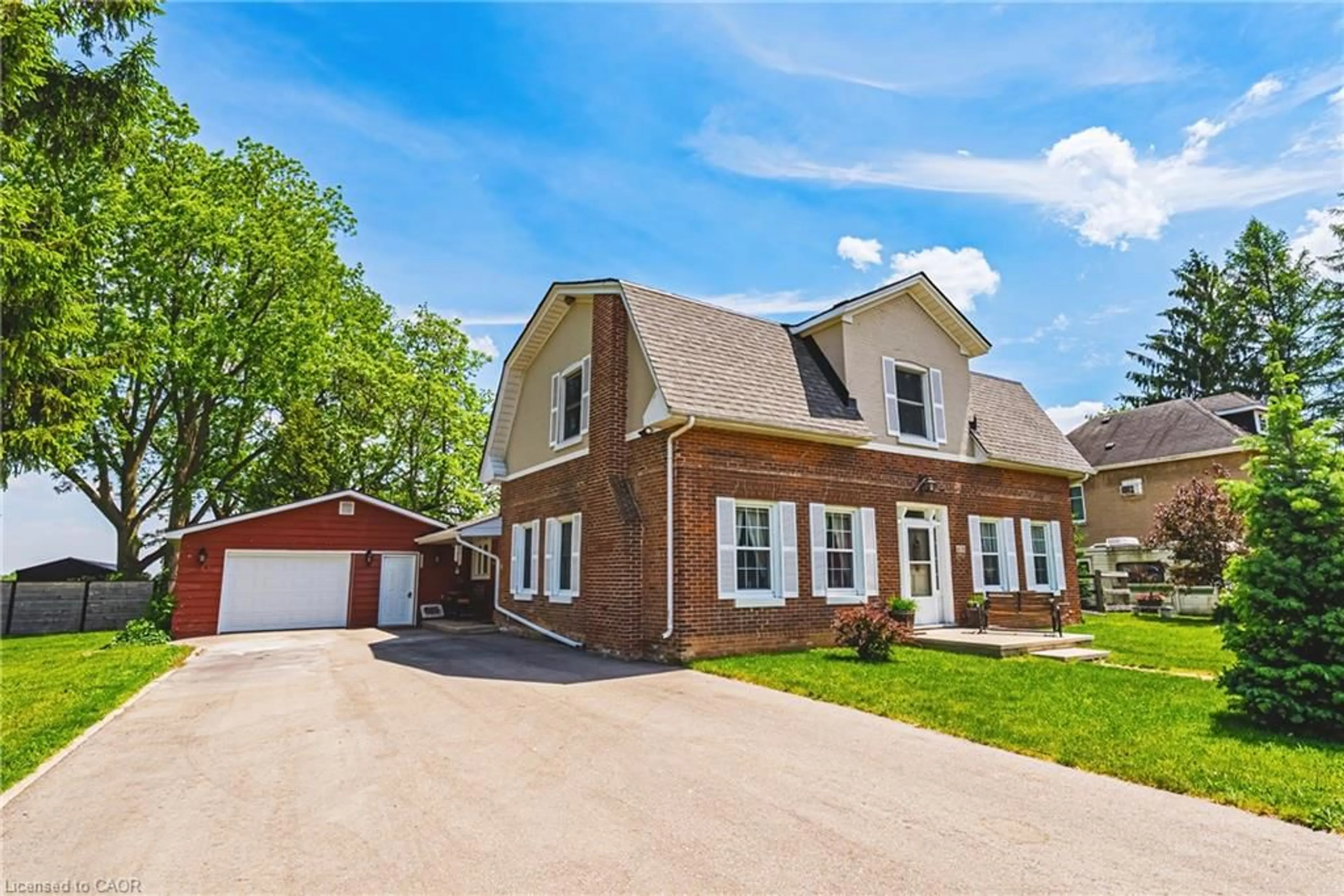 Home with brick exterior material, street for 670 Mount Pleasant Rd, Mount Pleasant Ontario N0E 1K0