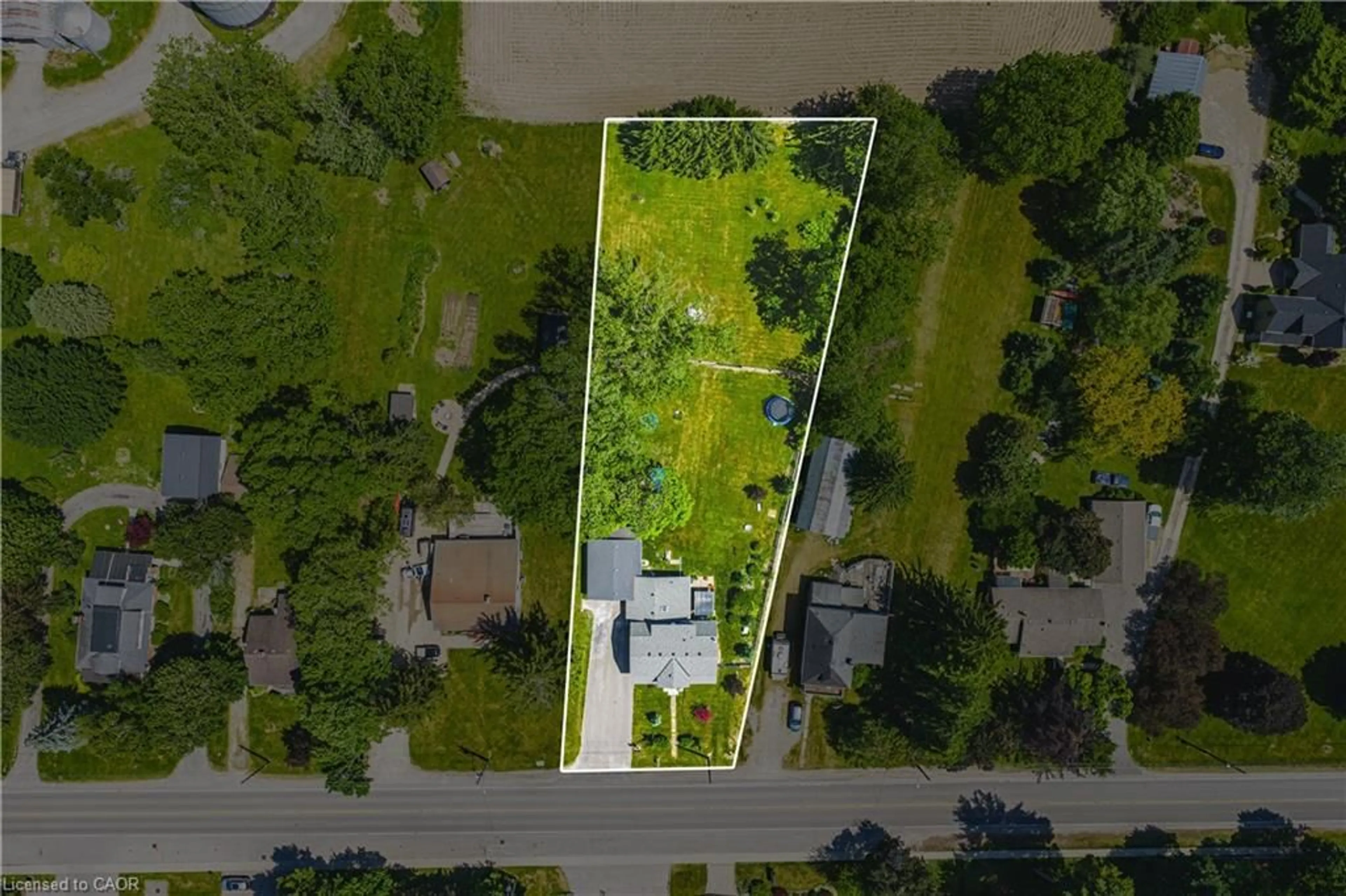 A pic from outside/outdoor area/front of a property/back of a property/a pic from drone, street for 670 Mount Pleasant Rd, Mount Pleasant Ontario N0E 1K0