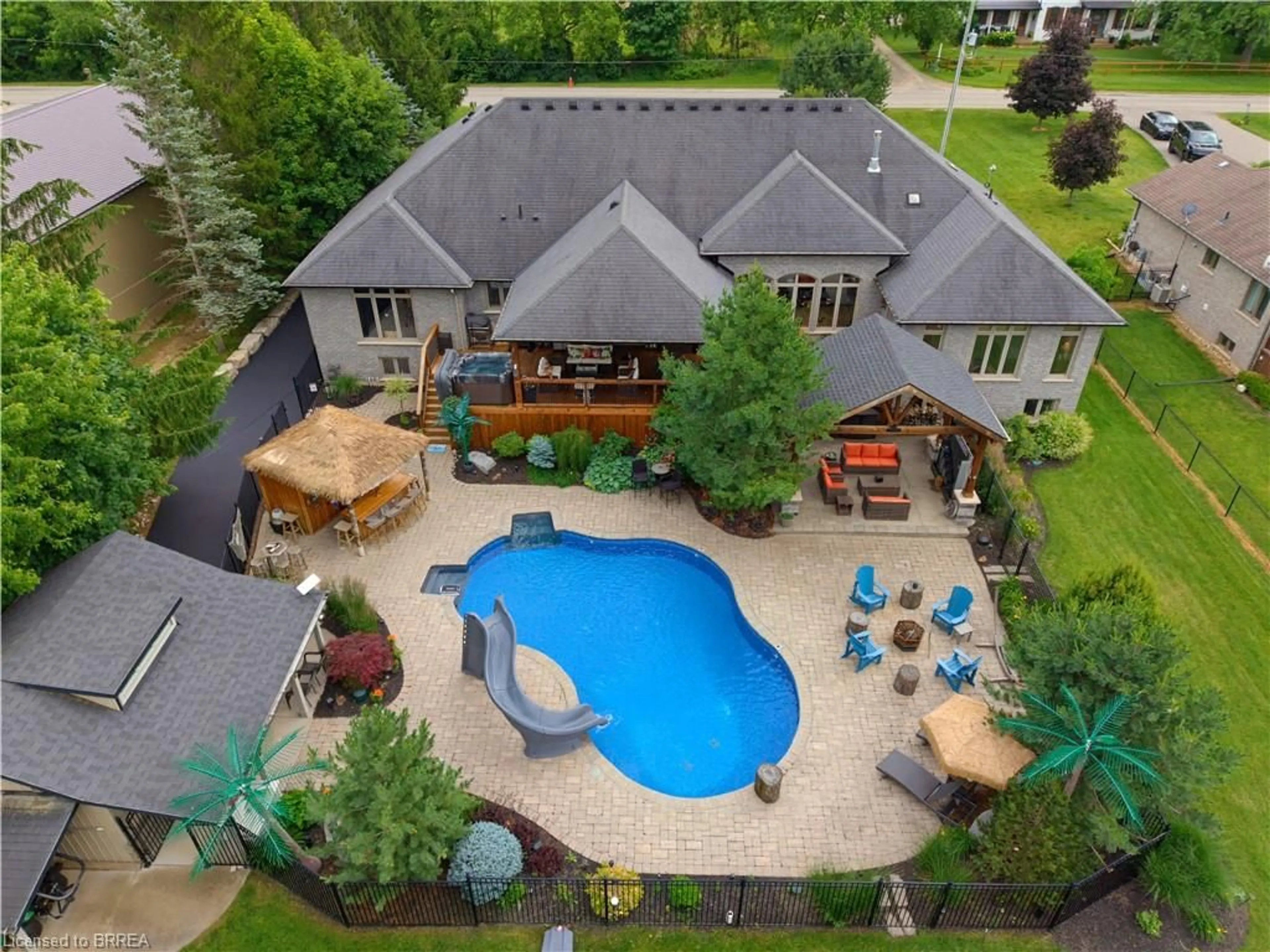 A pic from outside/outdoor area/front of a property/back of a property/a pic from drone, water/lake/river/ocean view for 46A Sixth Concession Rd, Burford Ontario N3T 5L7