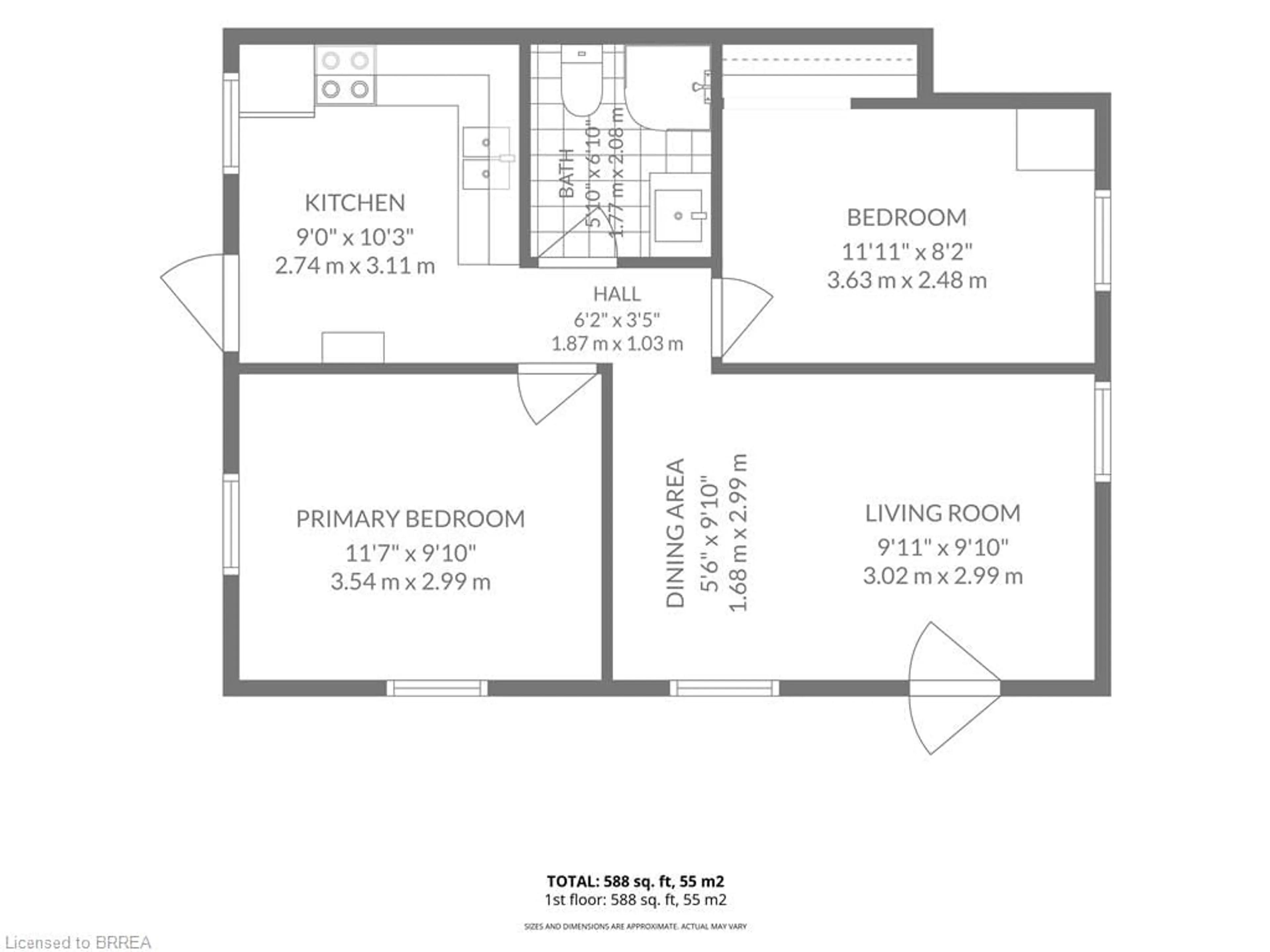 Floor plan for 8 Russell St, Brantford Ontario N3R 1Y7