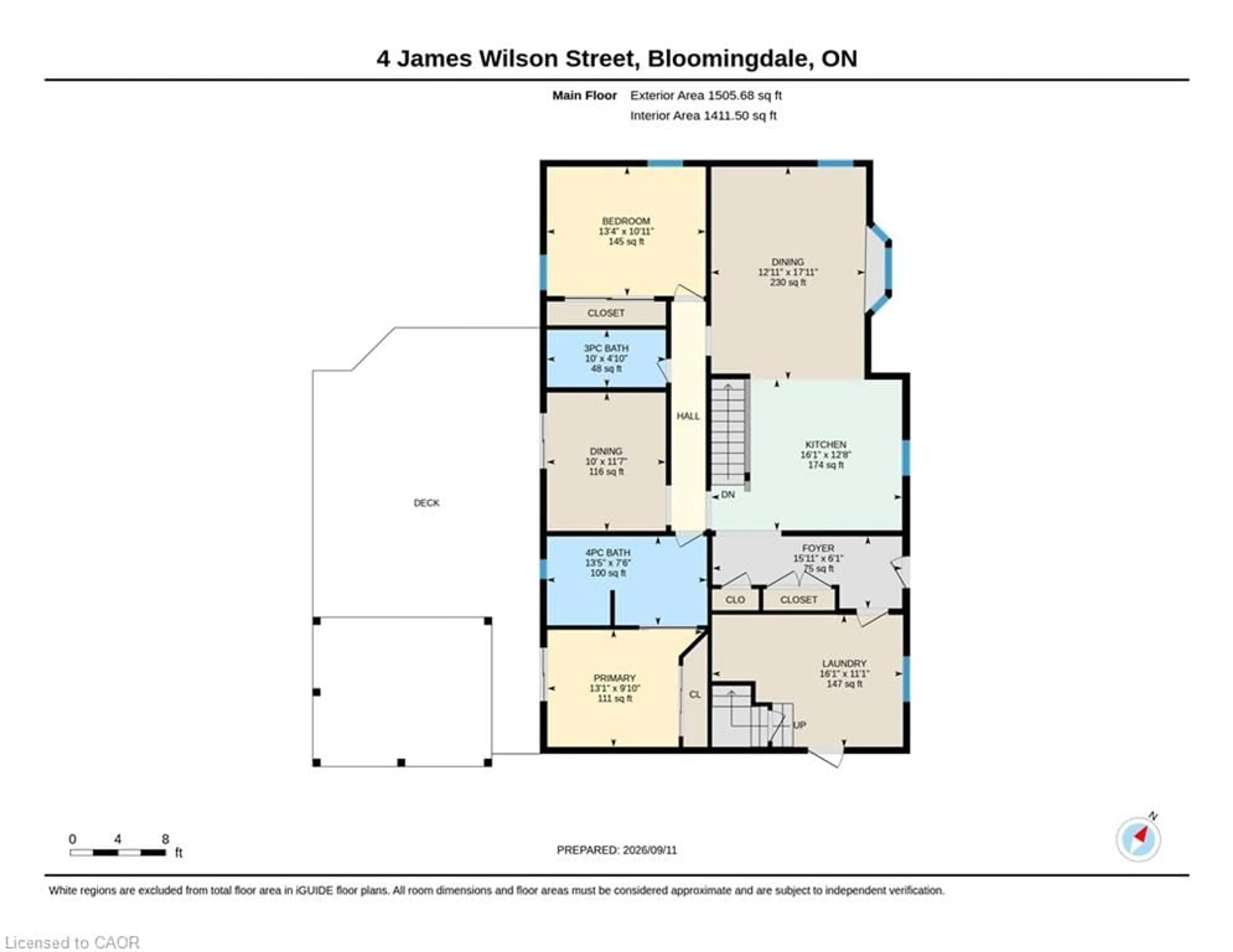 Floor plan for 4 James Wilson St, Bloomingdale Ontario N0B 1K0