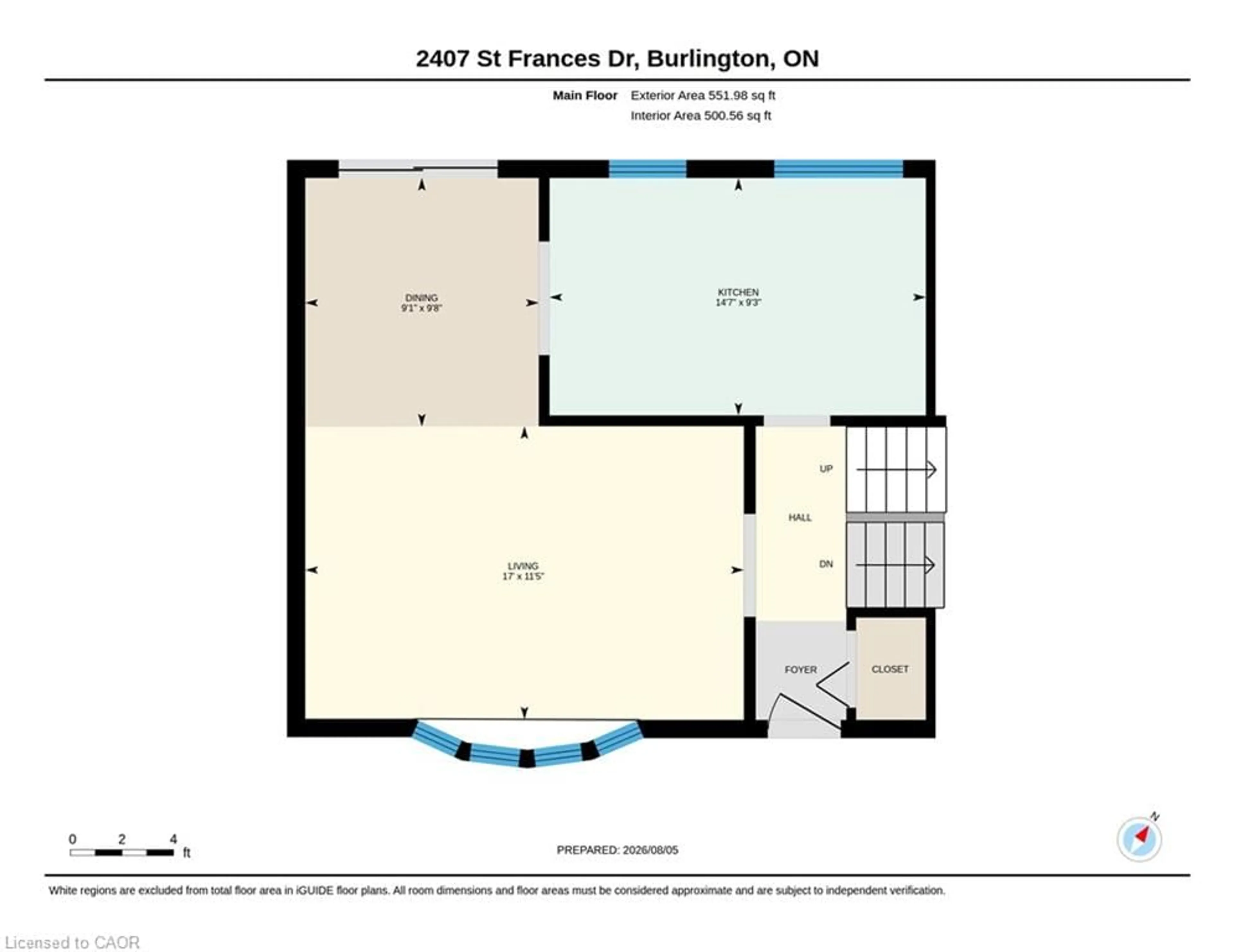 Floor plan for 2407 St Frances Dr, Burlington Ontario L7P 1V3