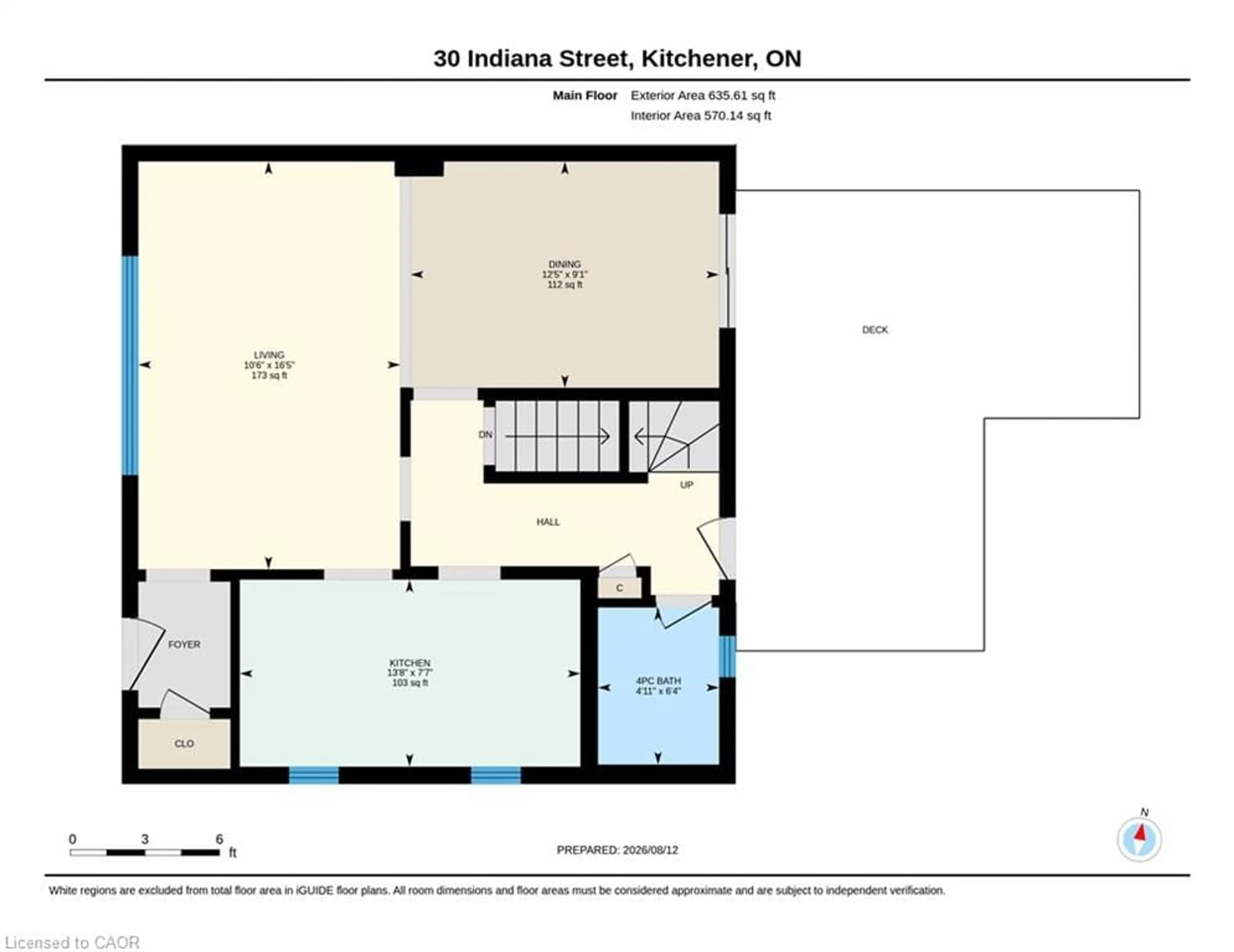 Floor plan for 30 Indiana St, Kitchener Ontario N2H 2A5