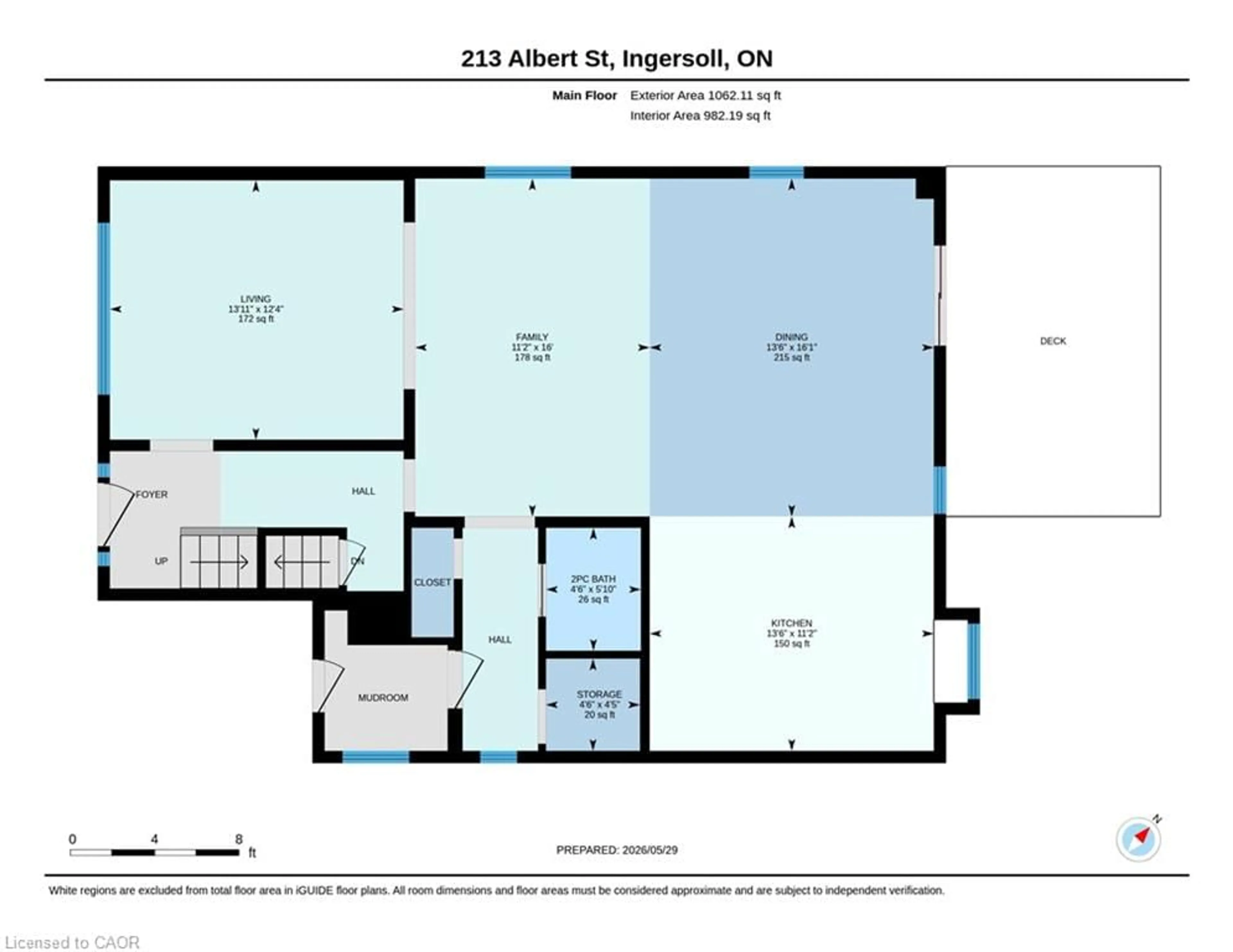 Floor plan for 213 Albert St, Ingersoll Ontario N5C 2Y5