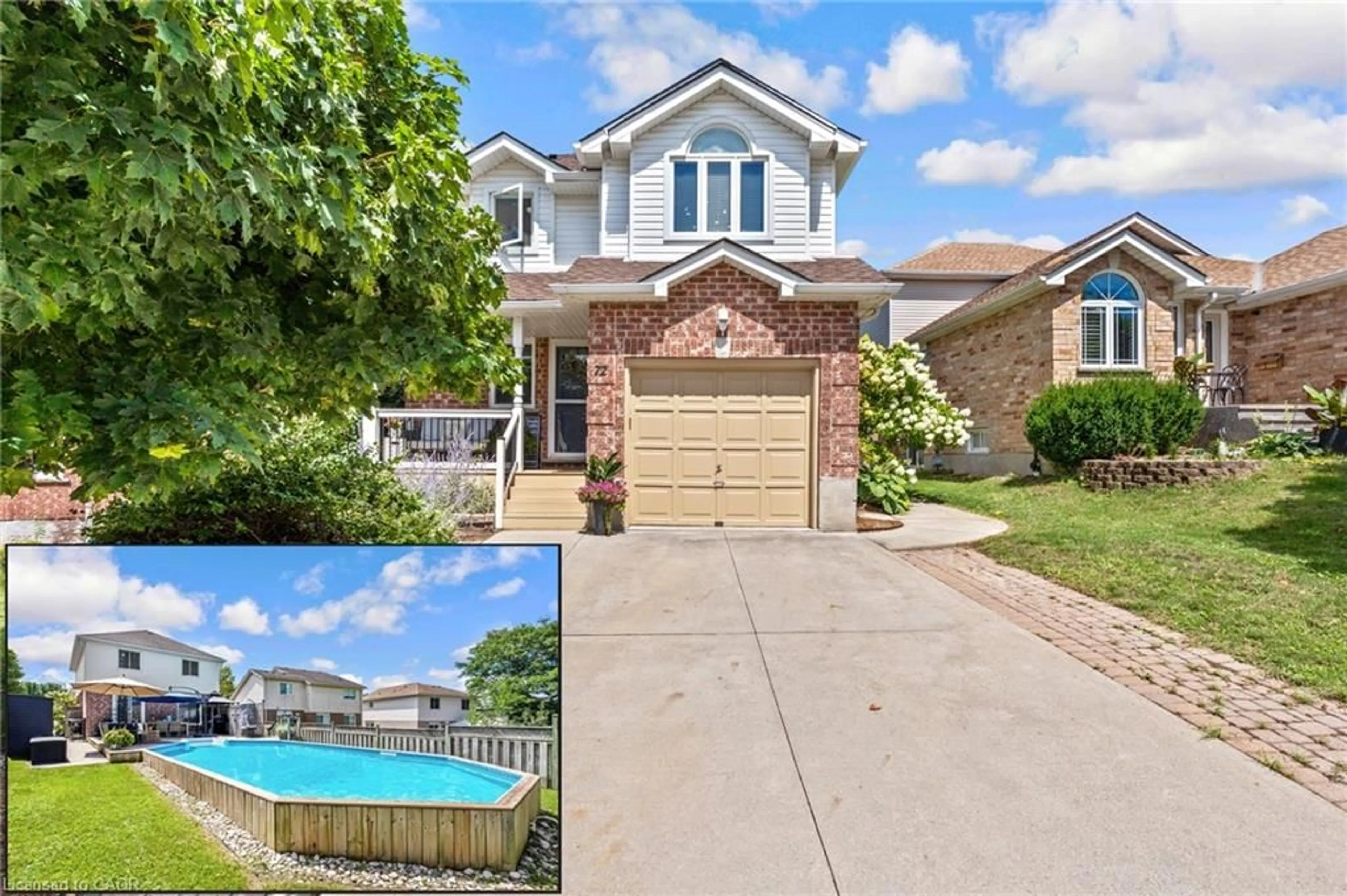 Home with brick exterior material, water/lake/river/ocean view for 72 Melran Dr, Cambridge Ontario N3C 4C3