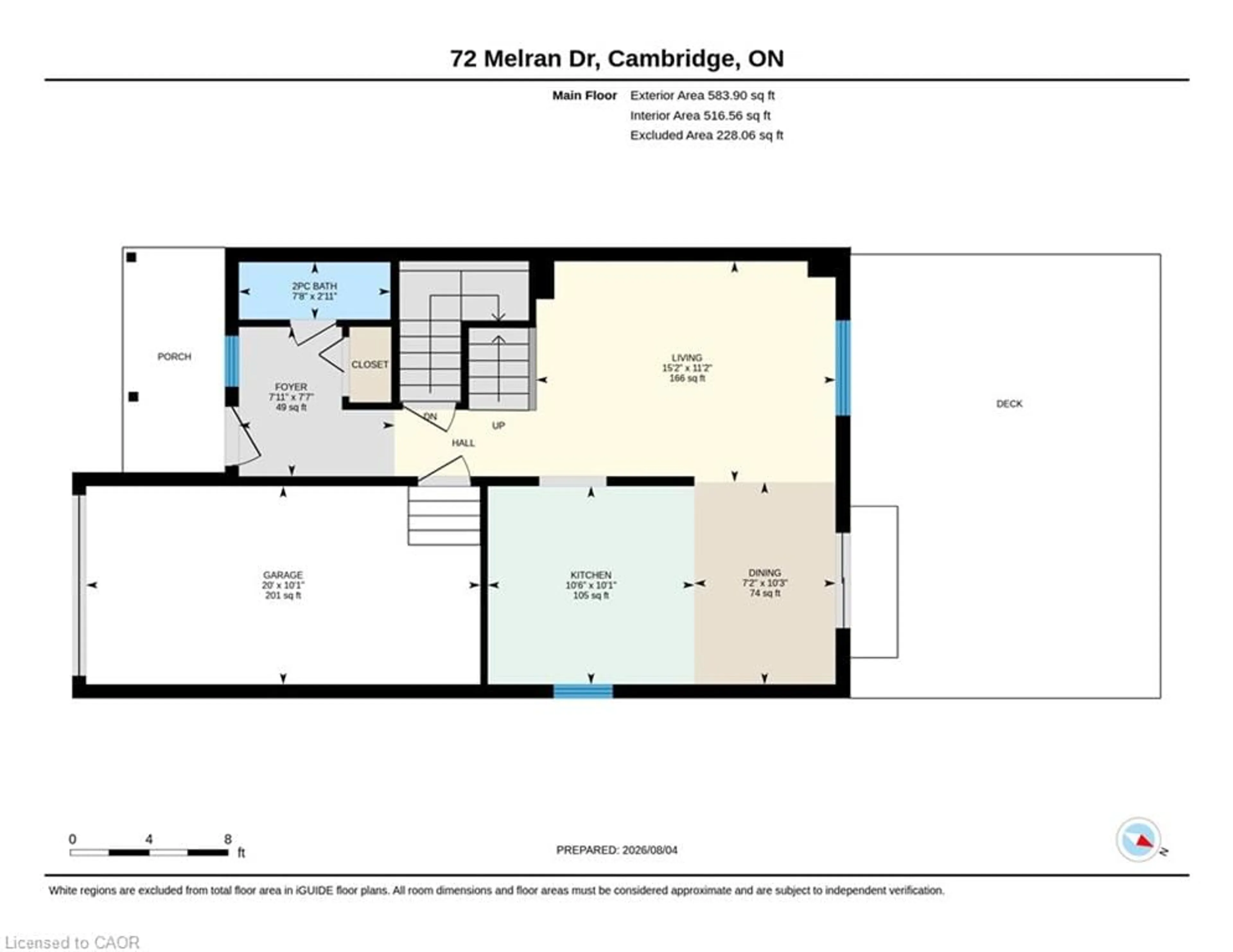 Floor plan for 72 Melran Dr, Cambridge Ontario N3C 4C3