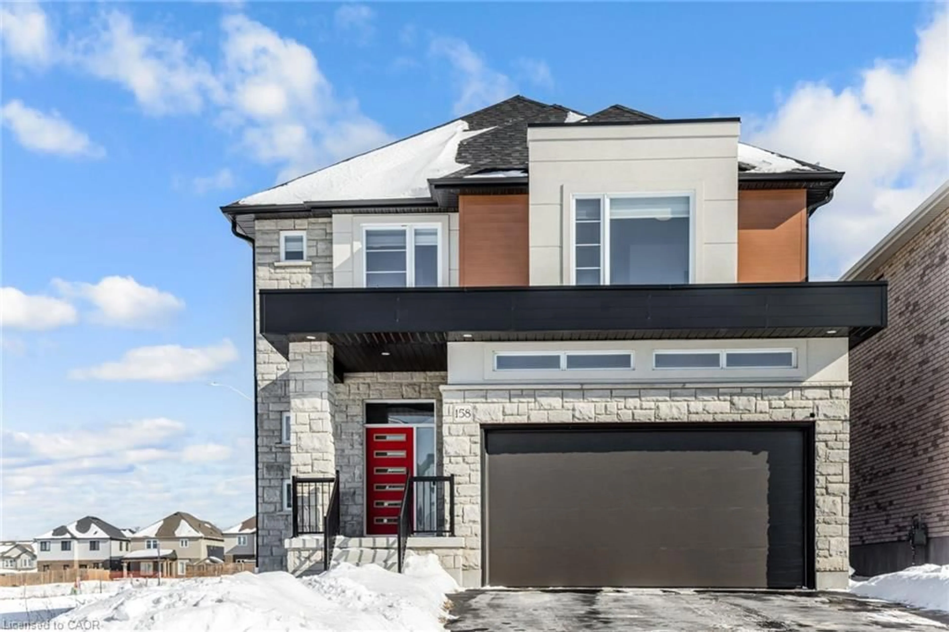 Home with brick exterior material, street for 158 Savannah Ridge Dr, Paris Ontario N3L 0L5