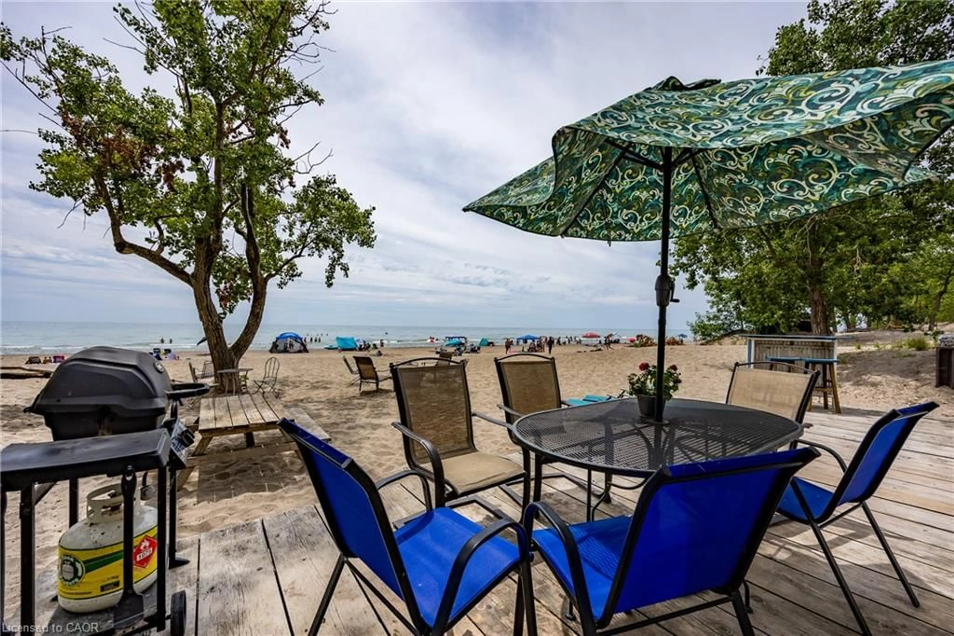 Patio, water/lake/river/ocean view for 5 Beach Ave, Long Point Ontario N0E 1M0