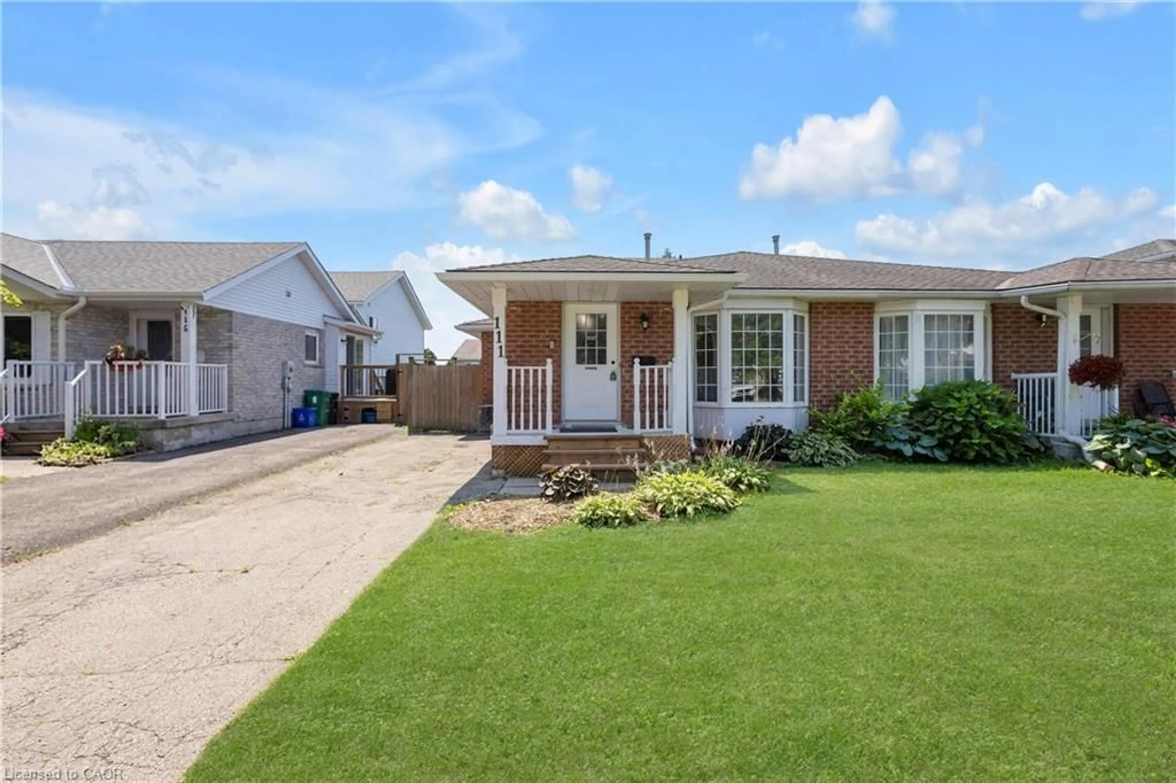Home with vinyl exterior material, street for 111 Oprington Crt, Kitchener Ontario N2N 3E2
