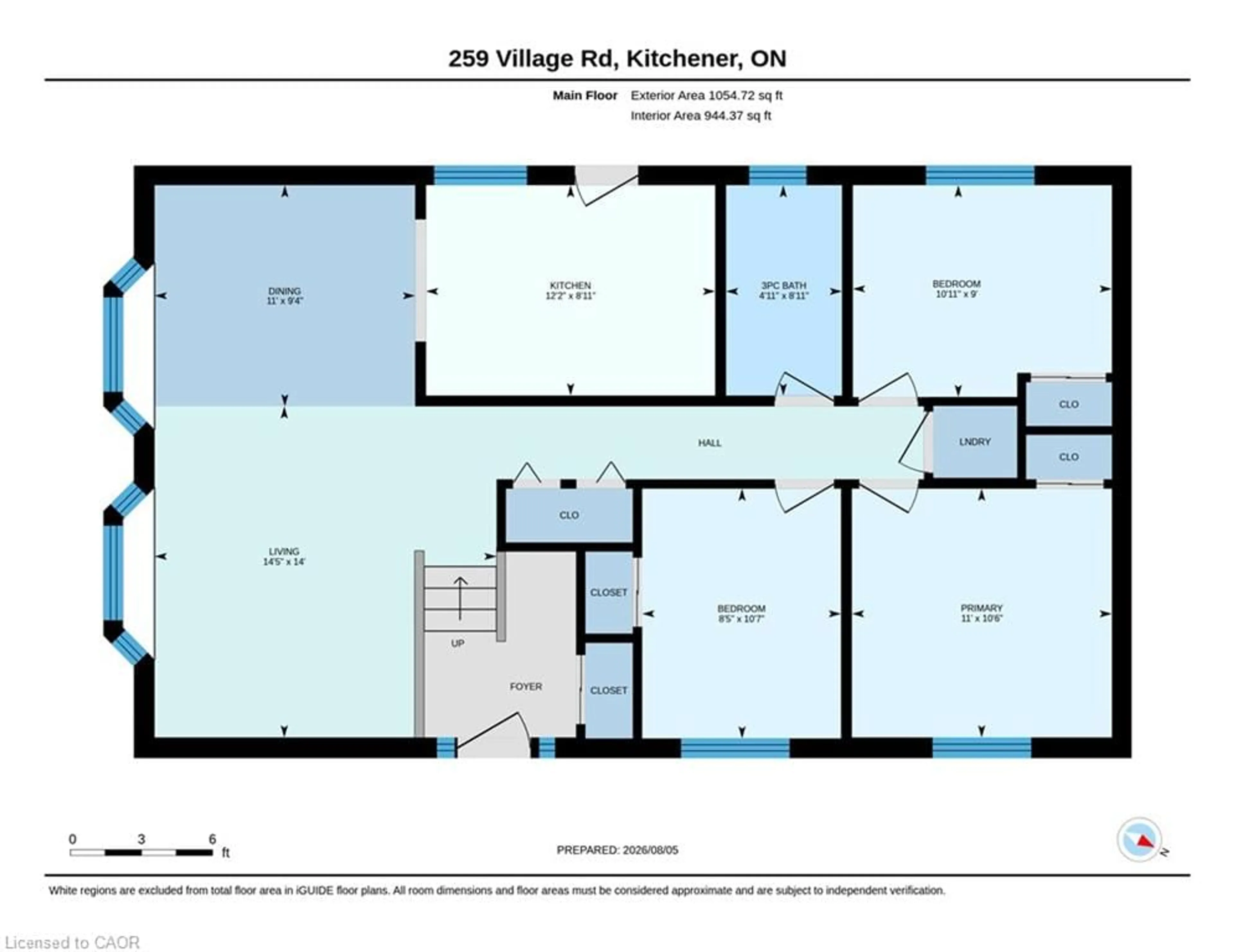 Floor plan for 259 Village Rd, Kitchener Ontario N2M 4L3