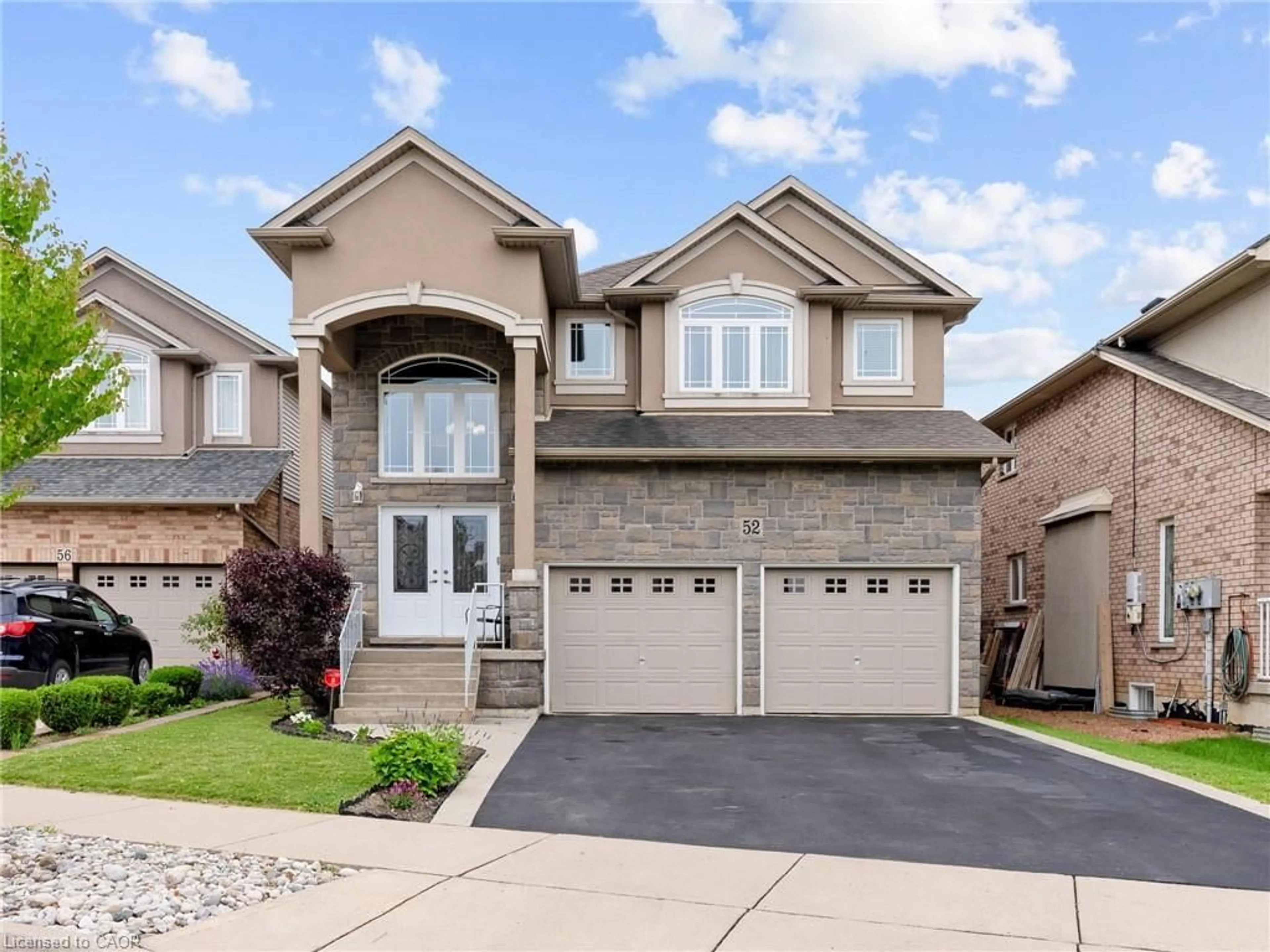Home with brick exterior material, street for 52 Arrowhead Dr, Hamilton Ontario L8W 3X2
